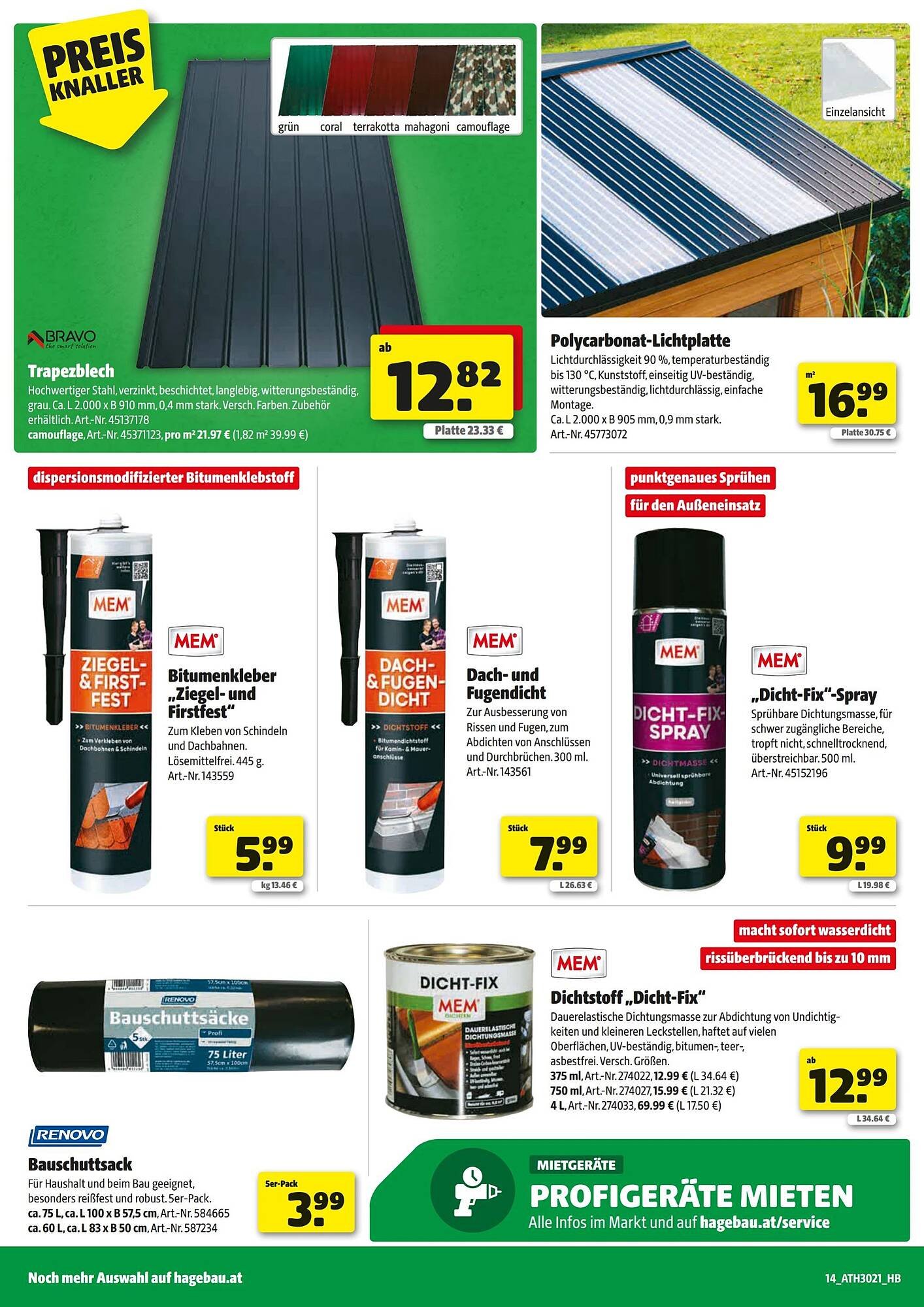 Hagebau Flugblatt