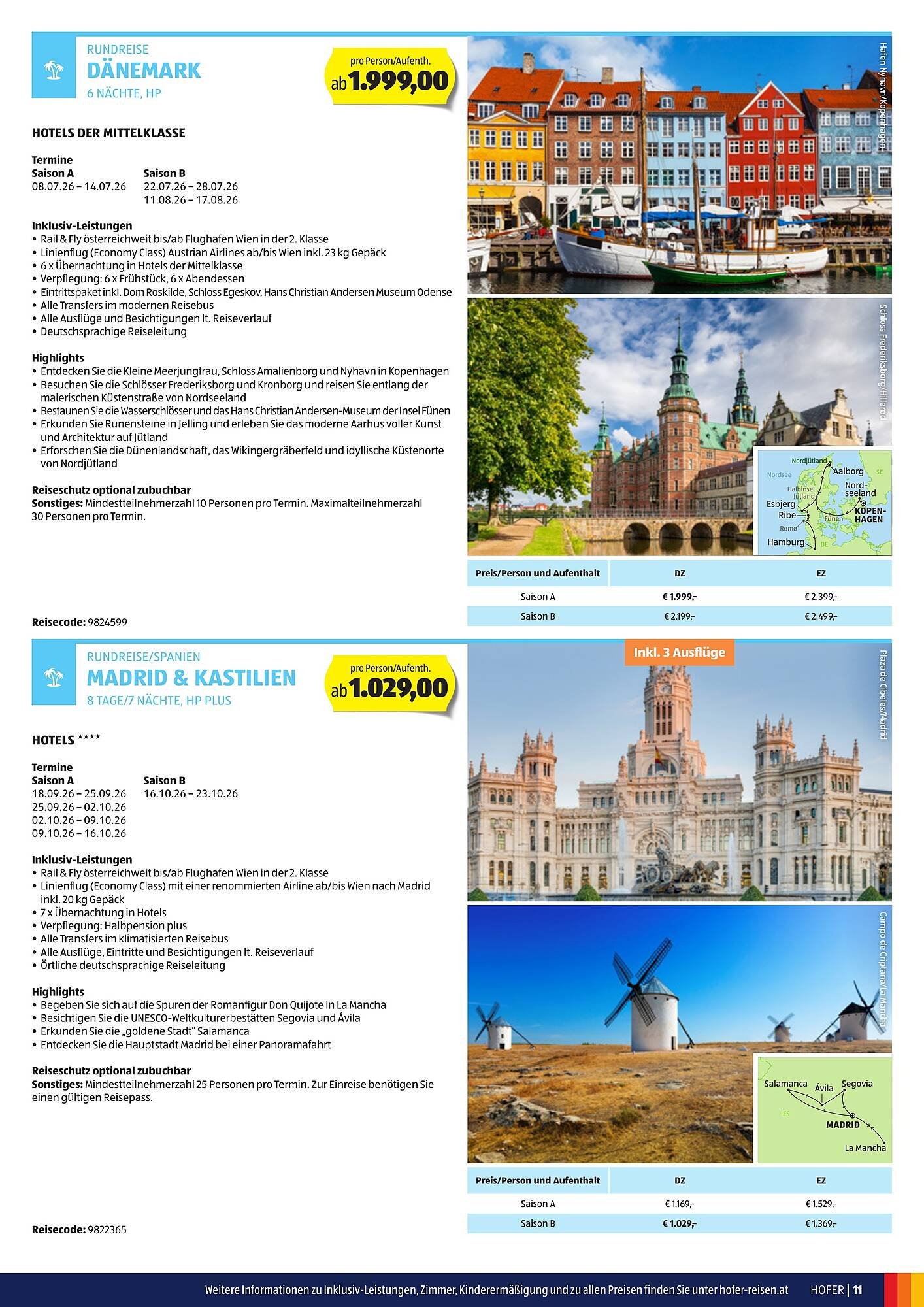 Hofer Reisen Flugblatt