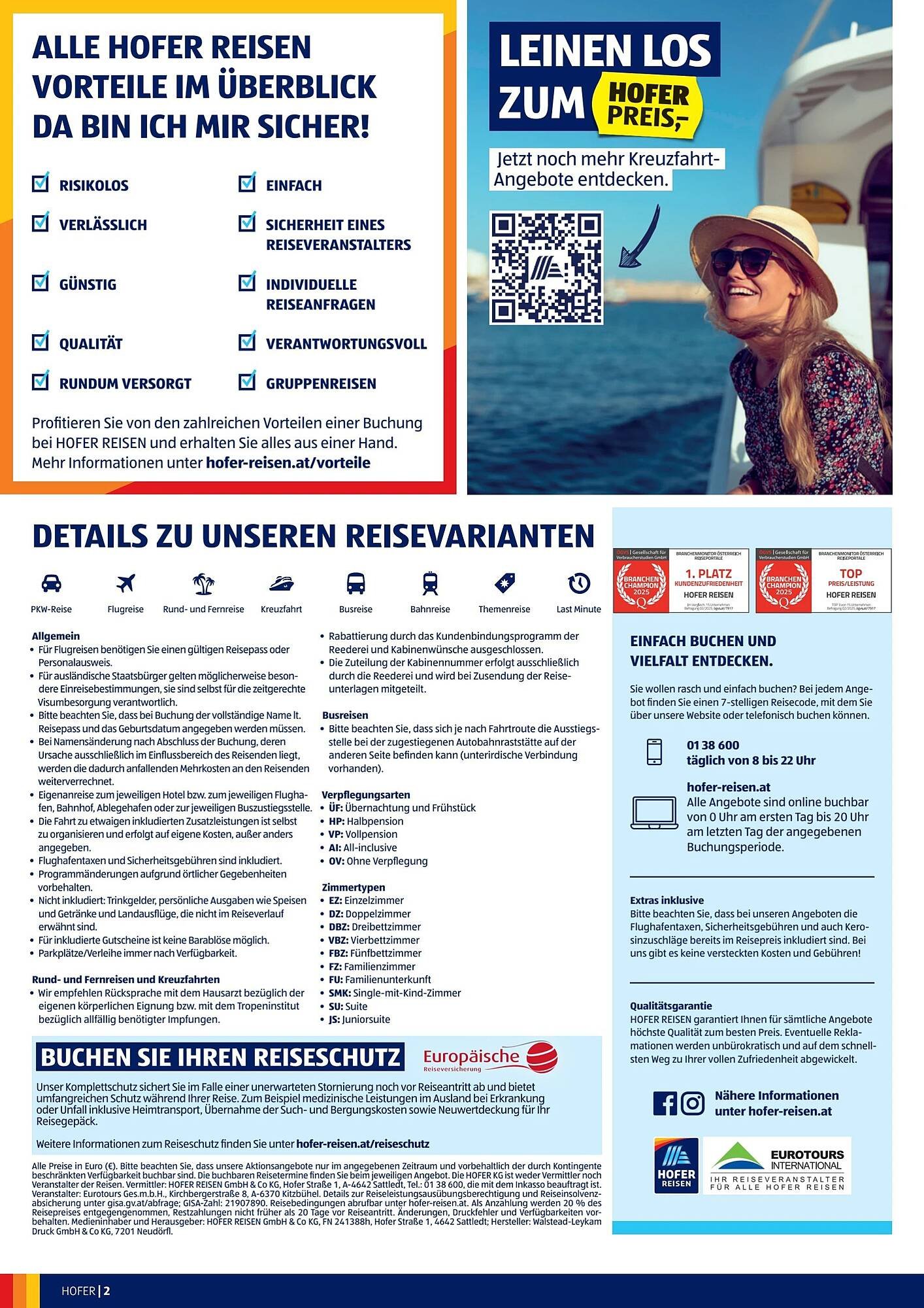 Hofer Reisen Flugblatt