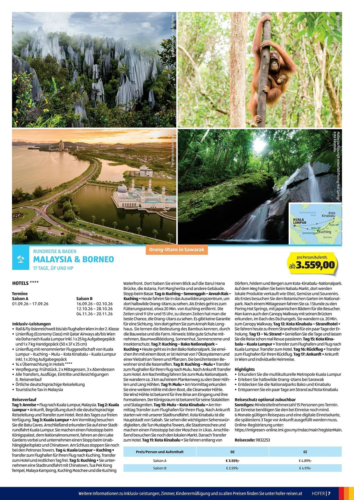 Hofer Reisen Flugblatt