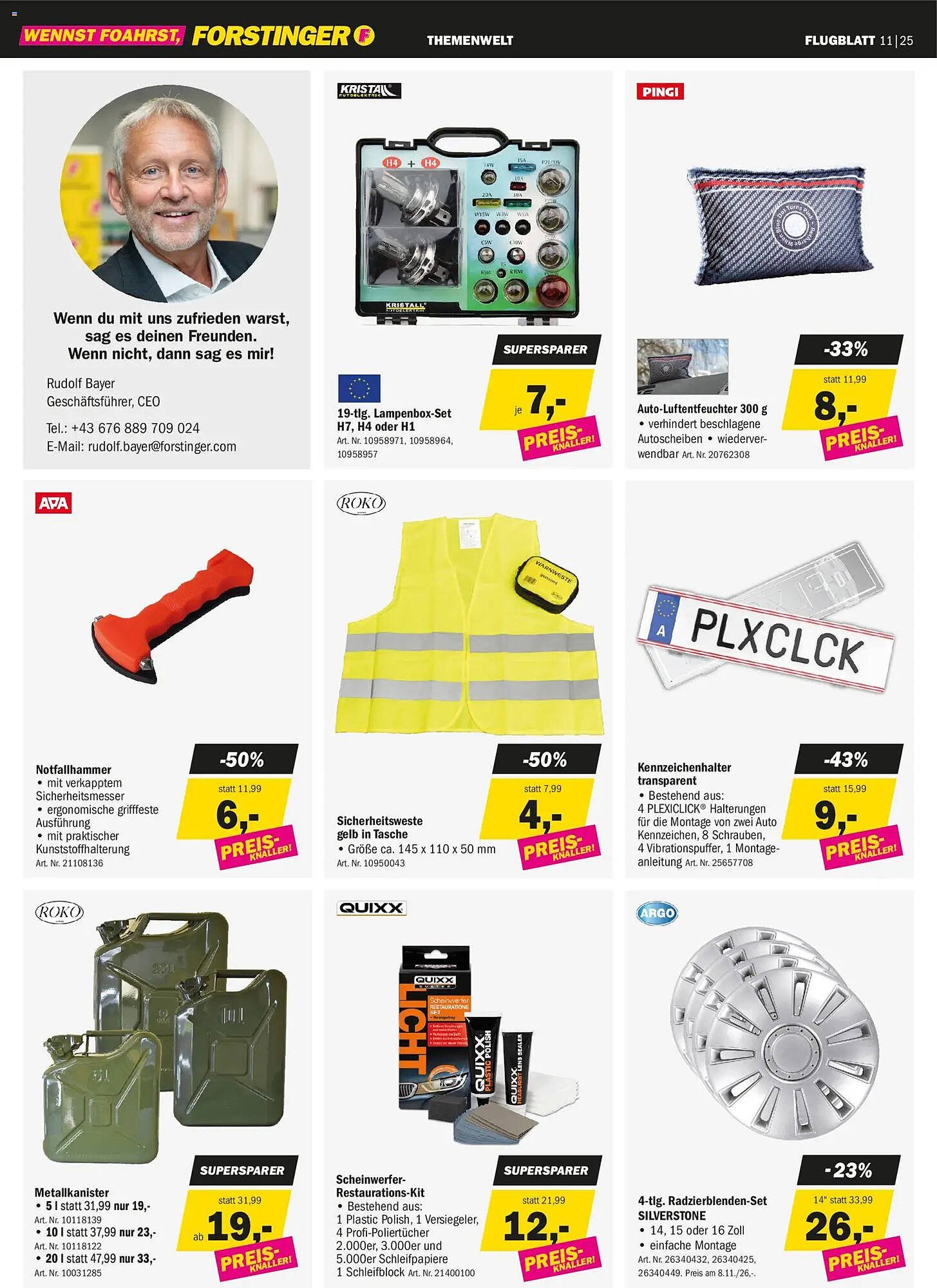 Forstinger Flugblatt