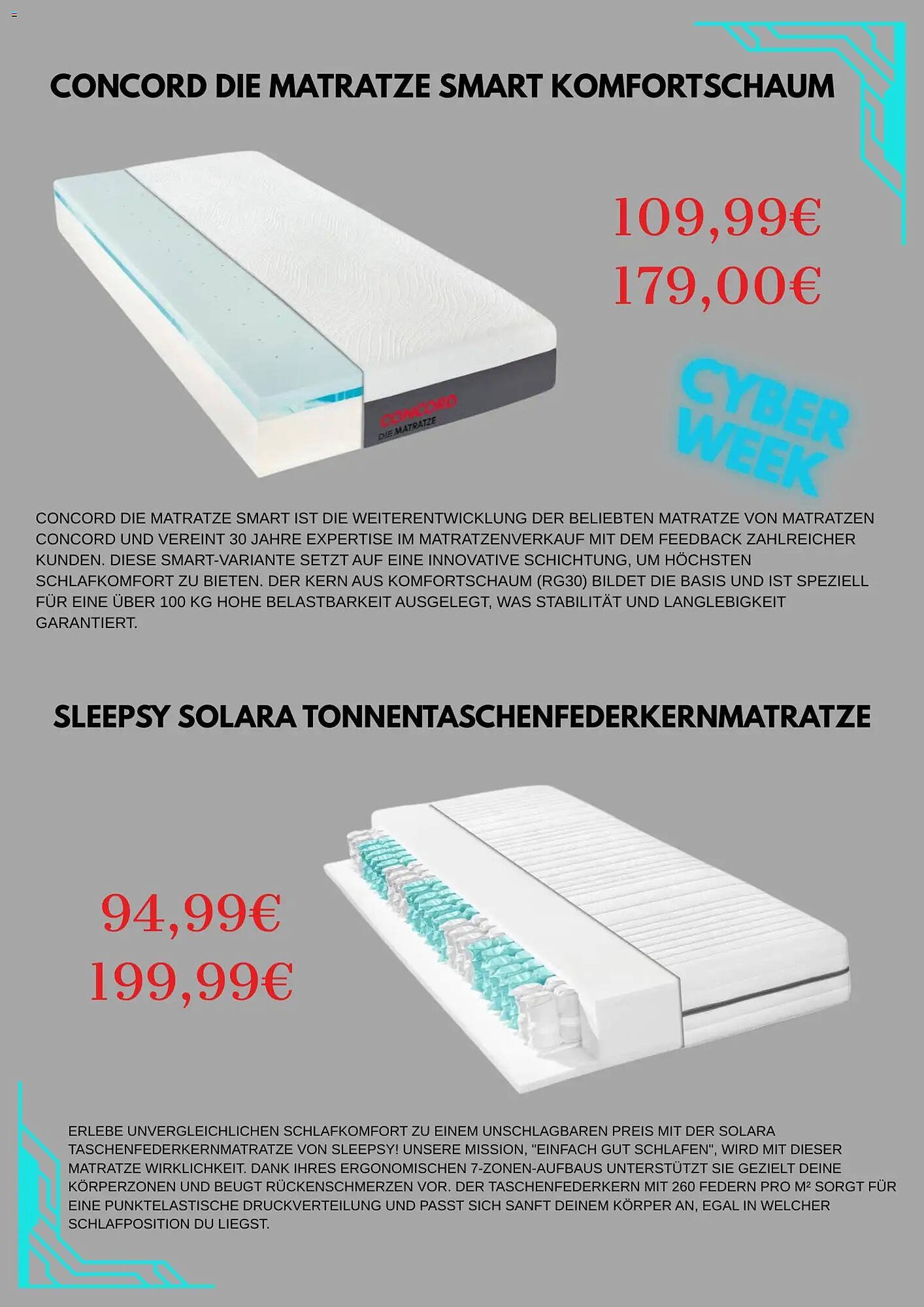 Matratzen Concord Prospekt