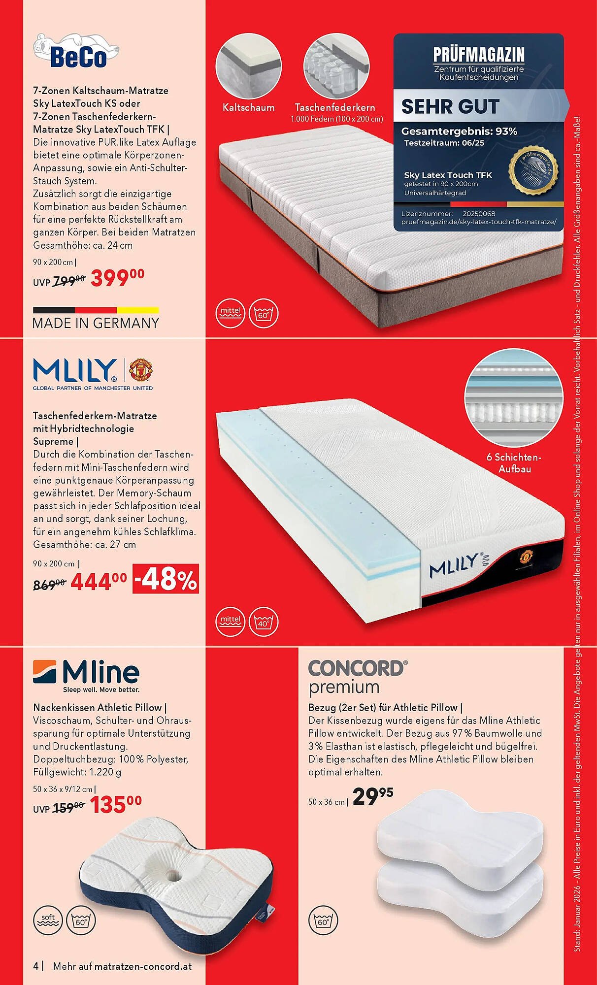 Matratzen Concord Prospekt