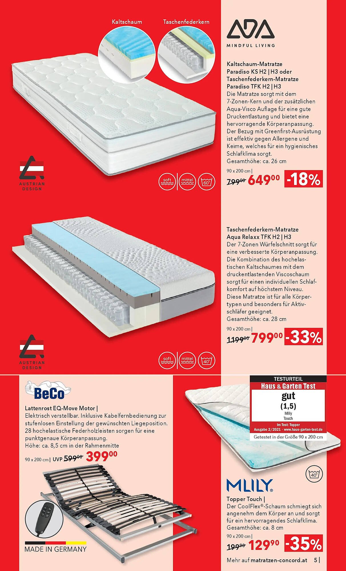 Matratzen Concord Prospekt