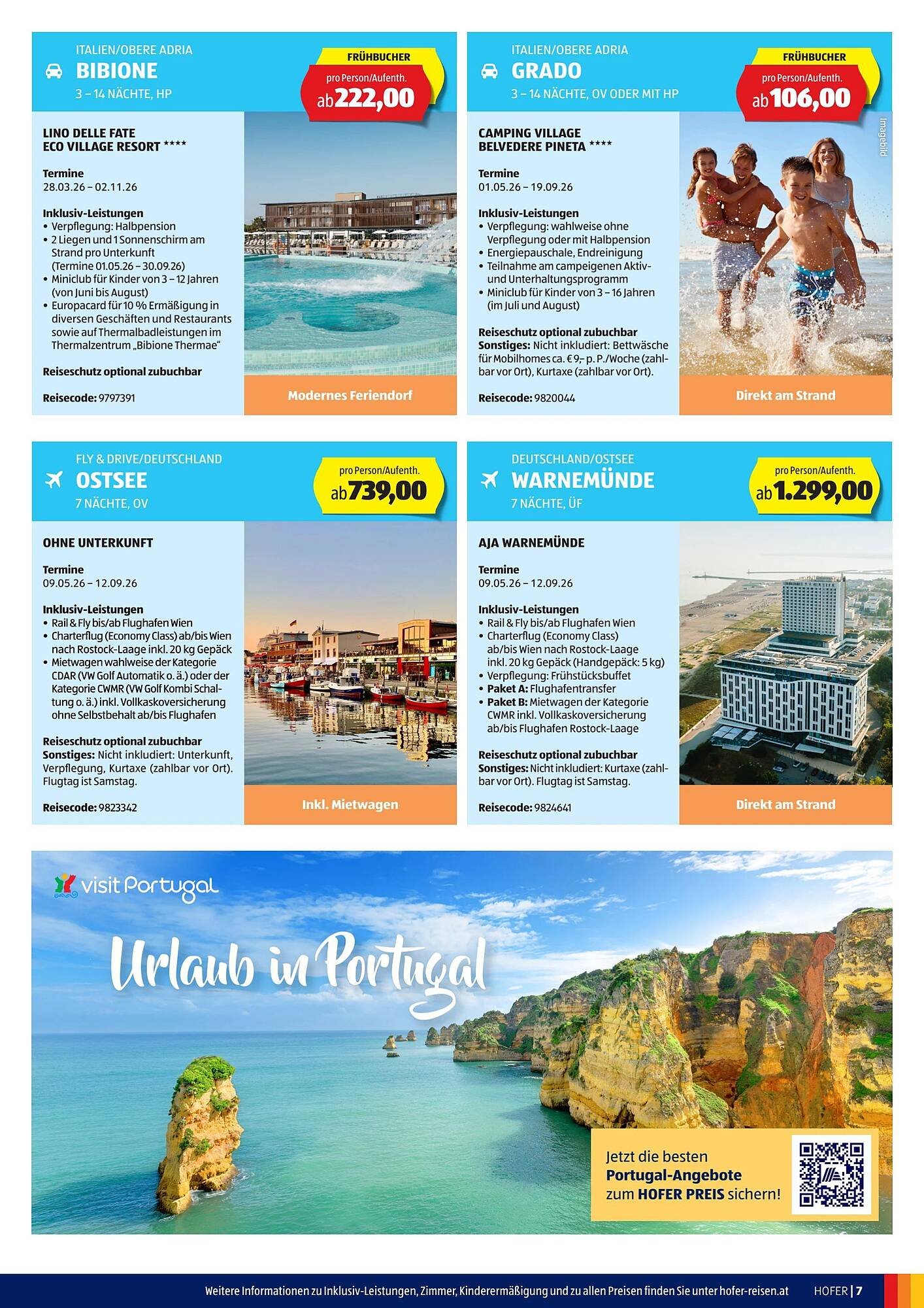 Hofer Reisen Flugblatt