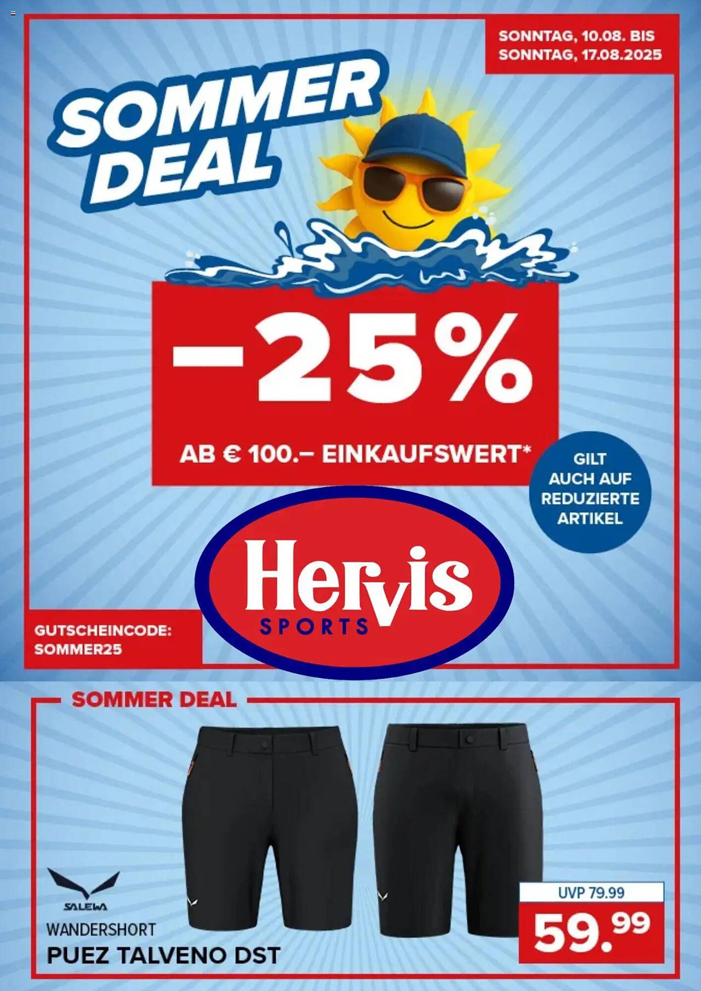 Hervis Flugblatt (2025-08-11 - 2025-08-17) | 1