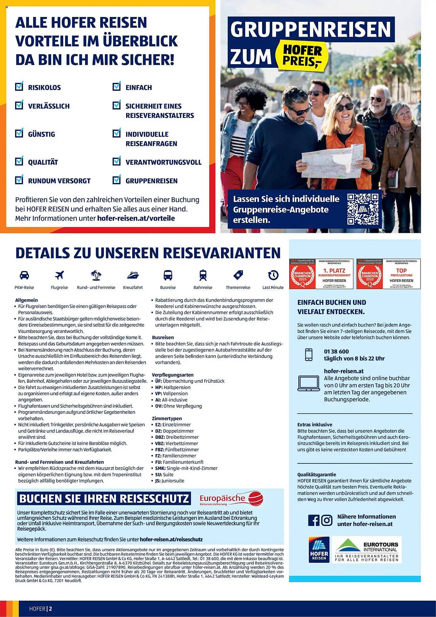 Hofer Reisen Flugblatt