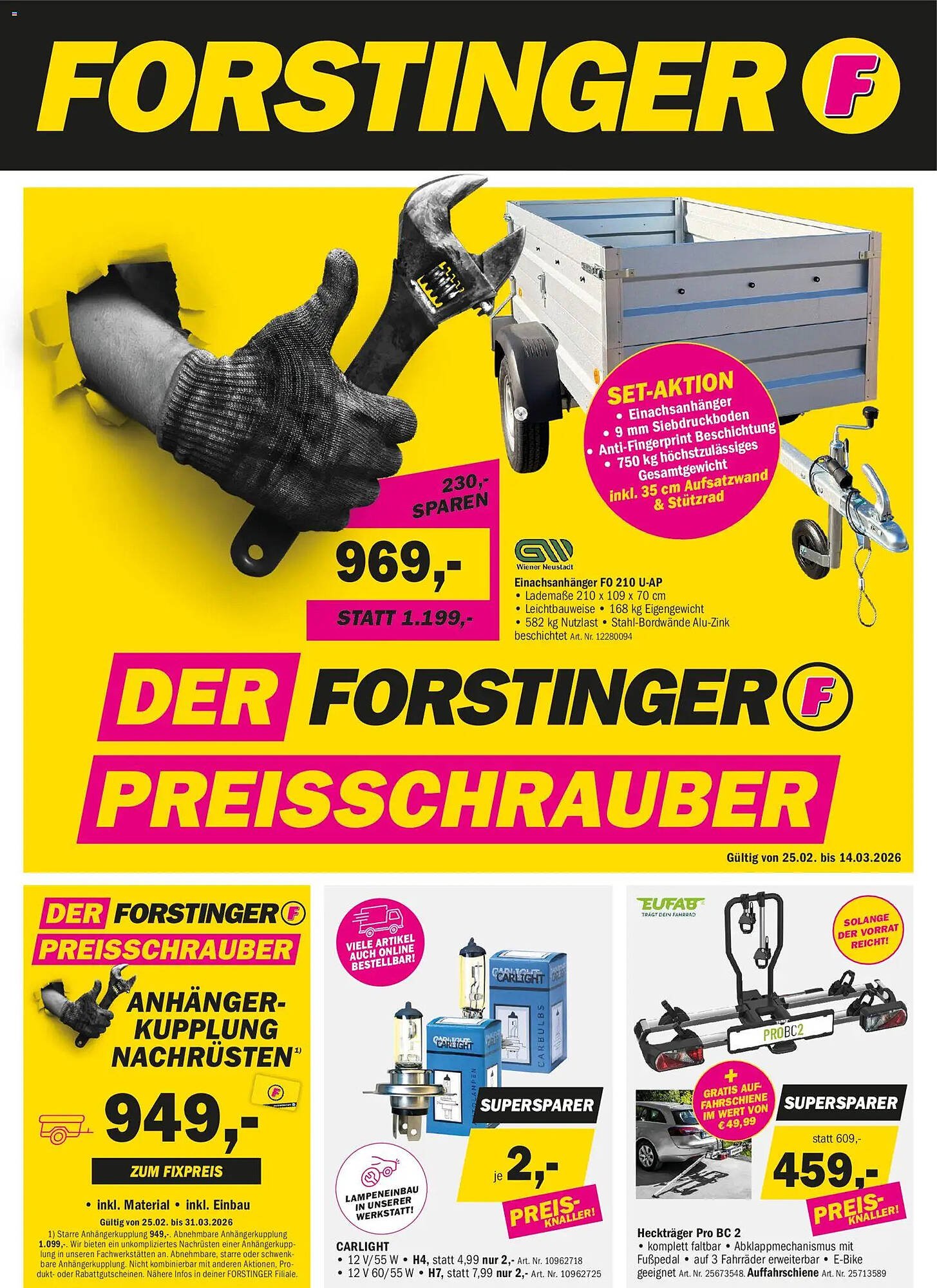 Forstinger Flugblatt