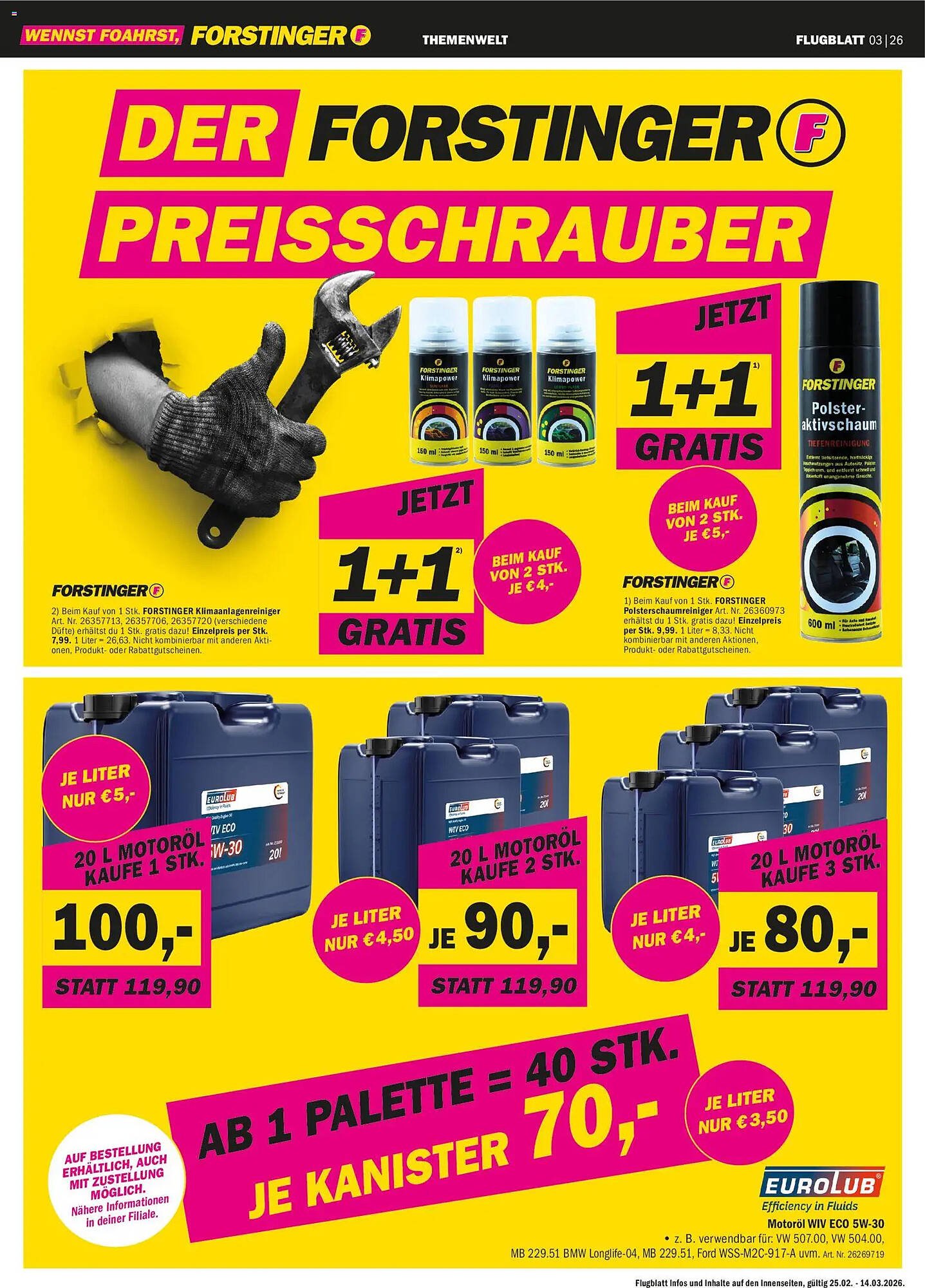 Forstinger Flugblatt