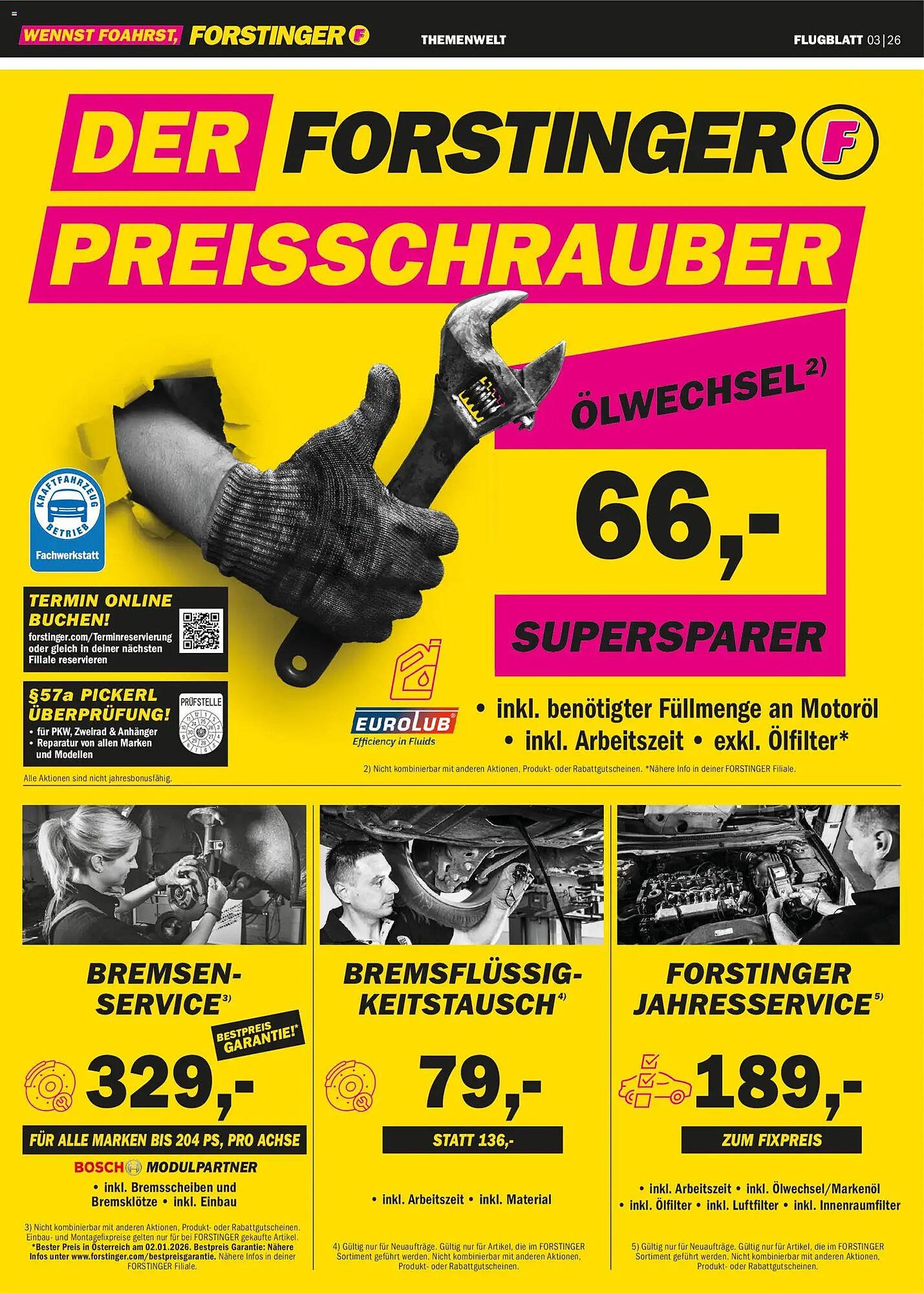 Forstinger Flugblatt