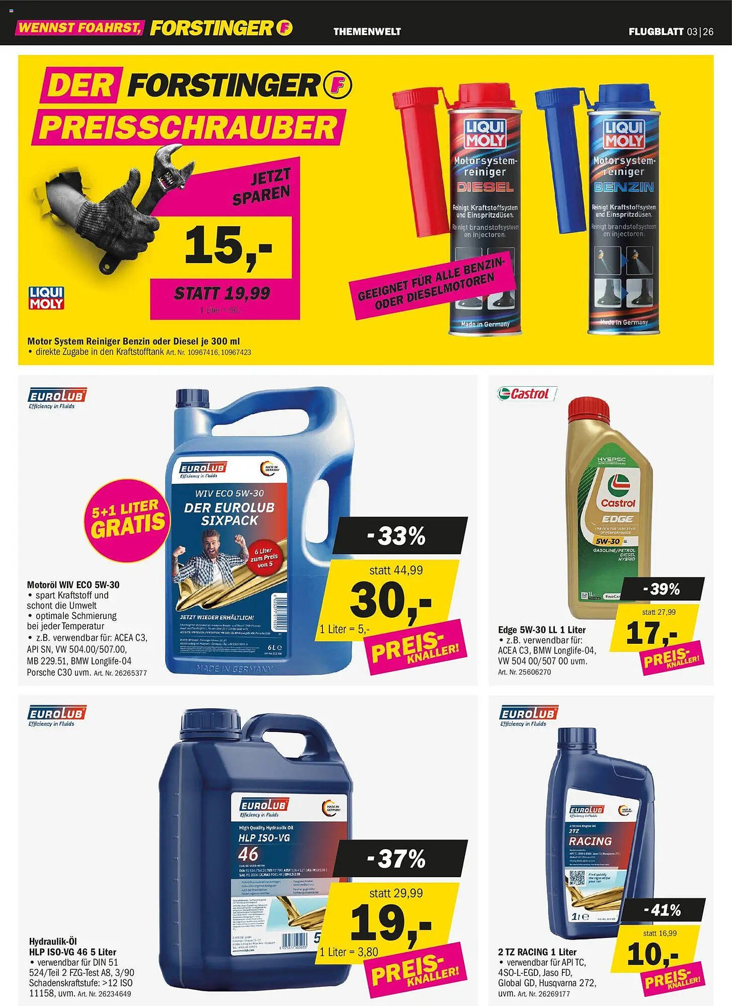 Forstinger Flugblatt