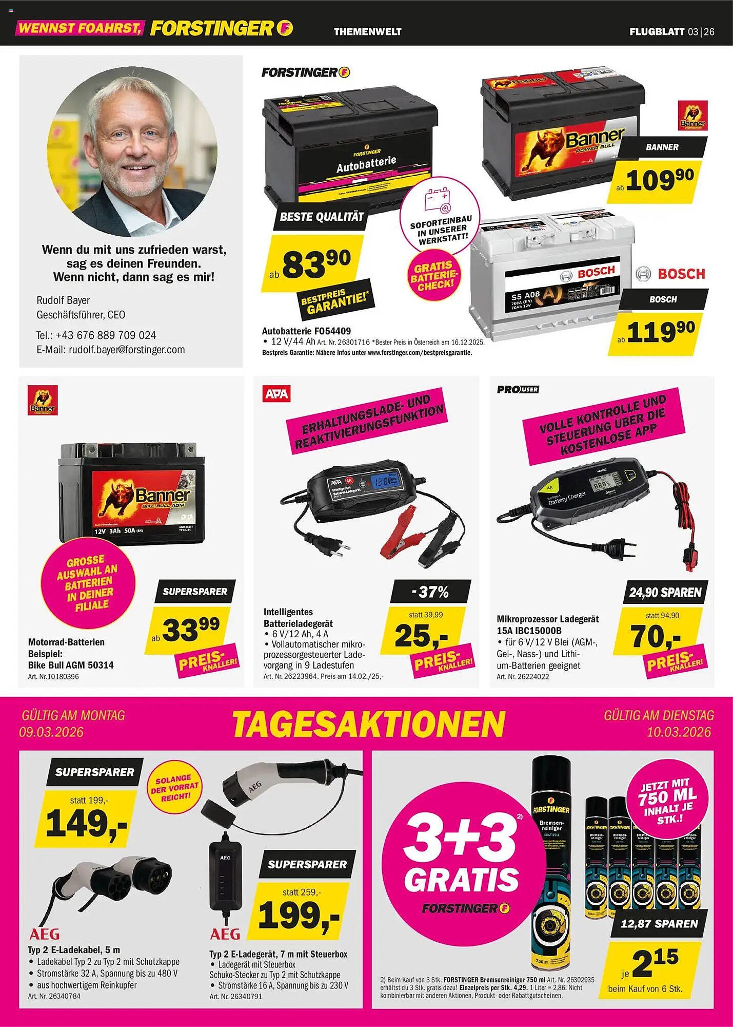 Forstinger Flugblatt