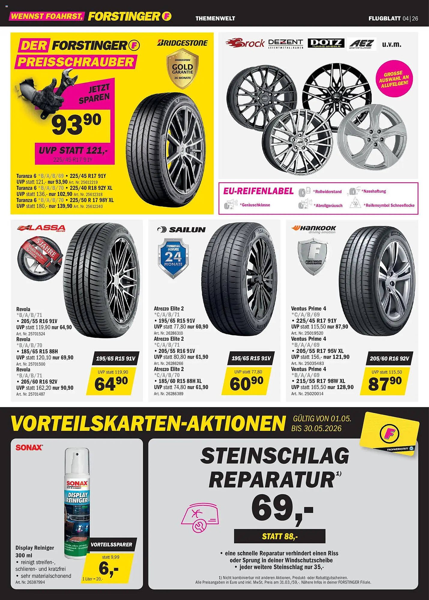 Forstinger Flugblatt