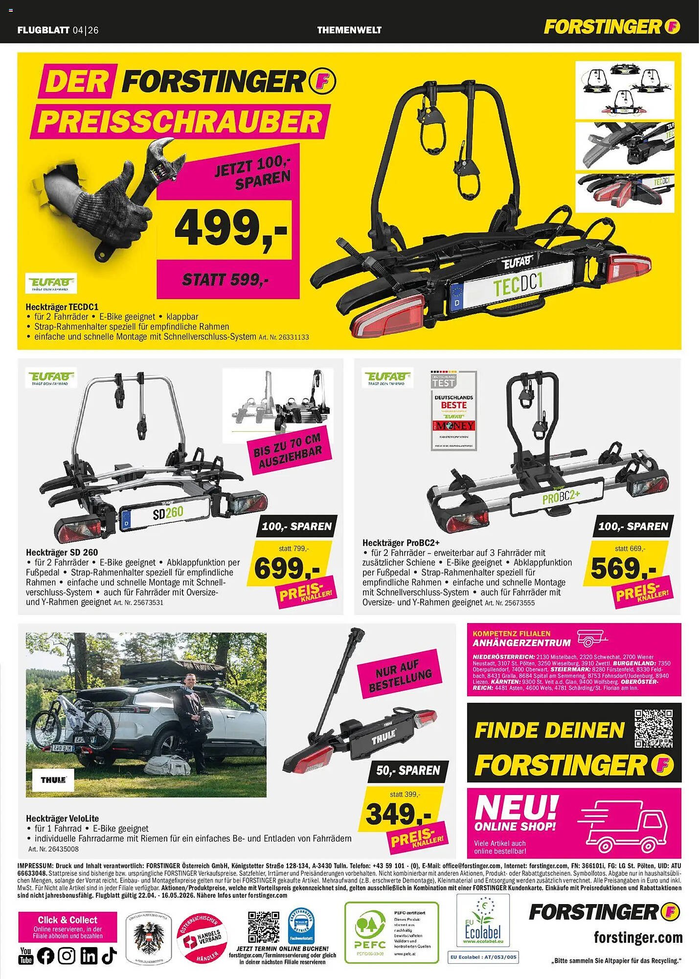 Forstinger Flugblatt