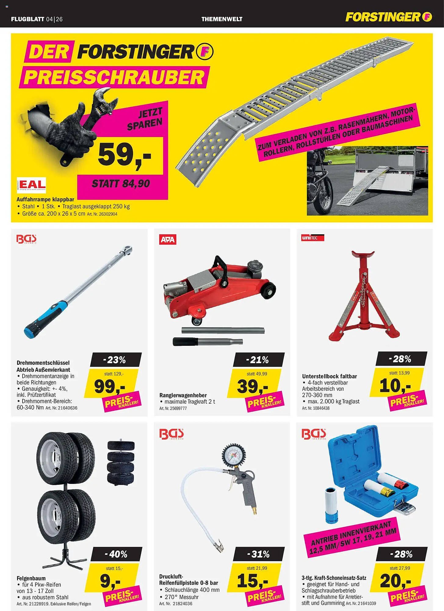 Forstinger Flugblatt