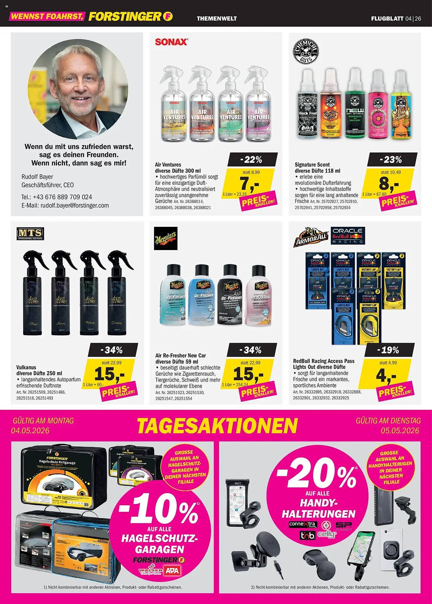 Forstinger Flugblatt