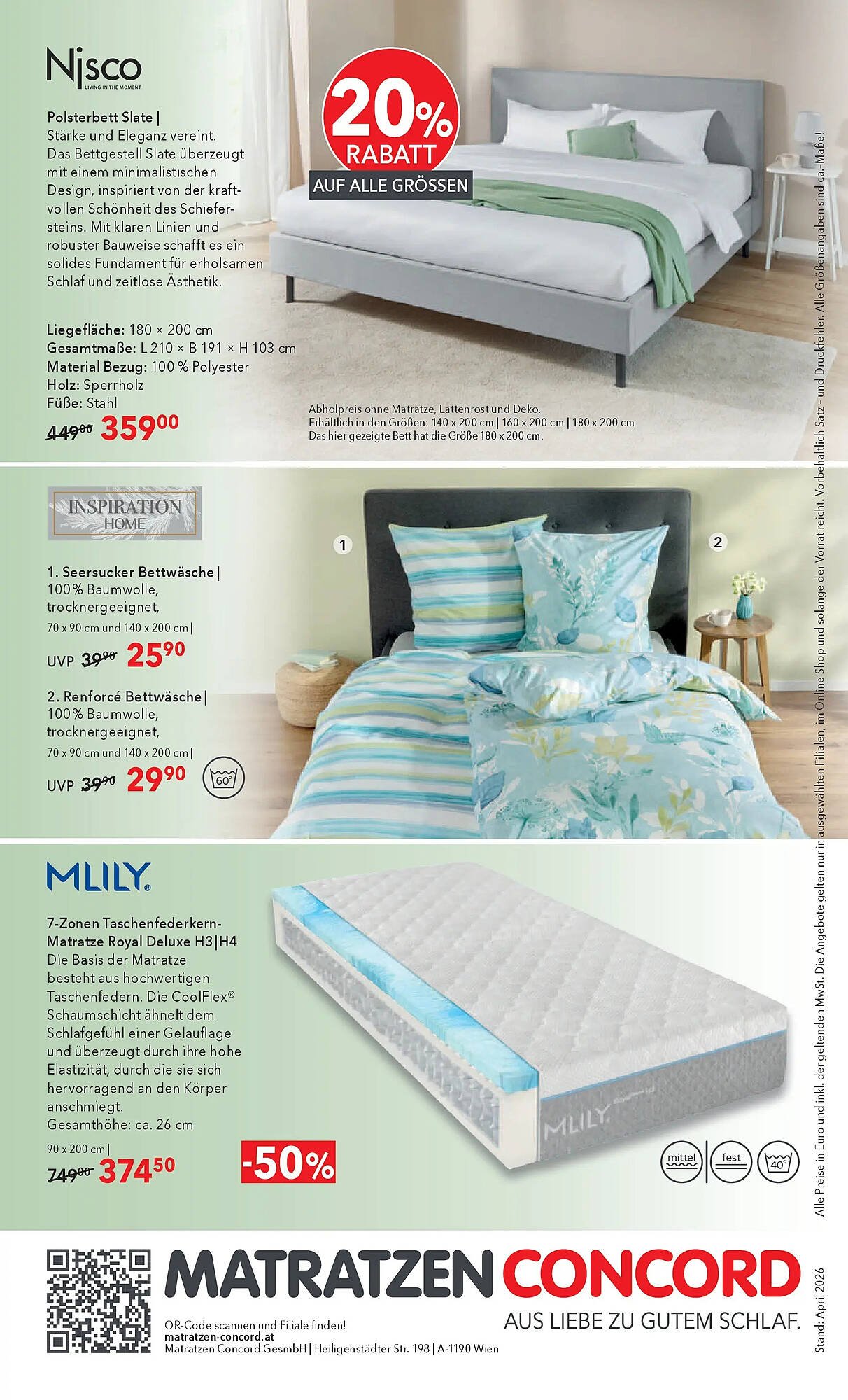 Matratzen Concord Prospekt