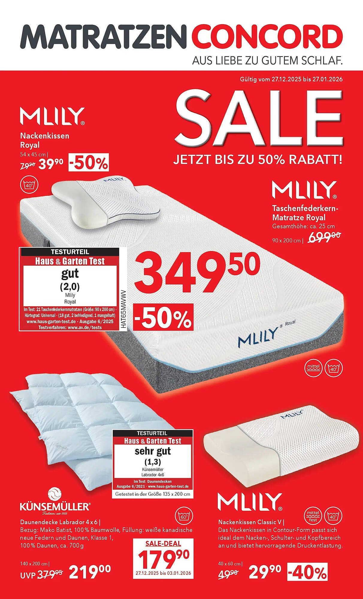 Matratzen Concord Prospekt