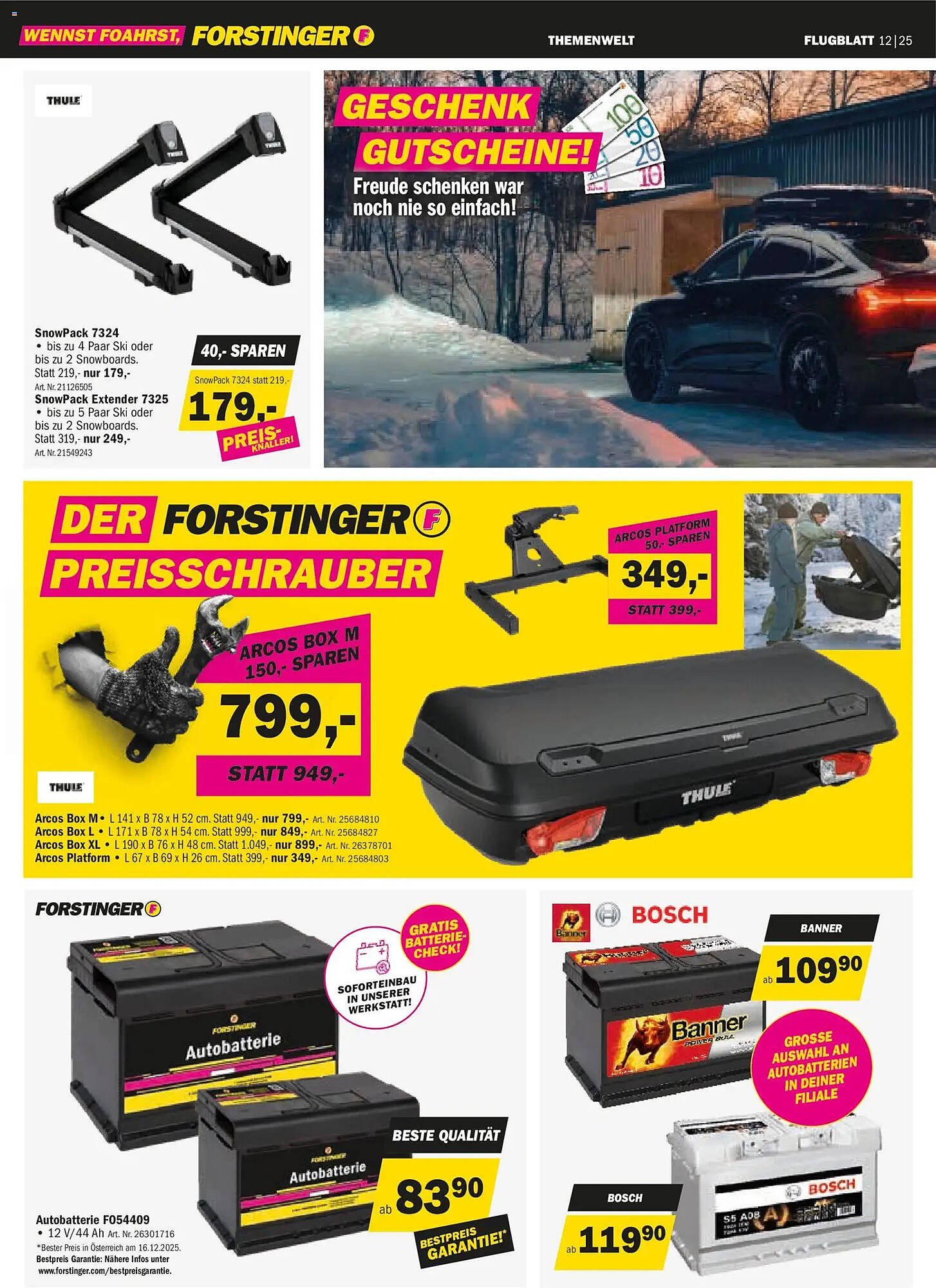 Forstinger Flugblatt