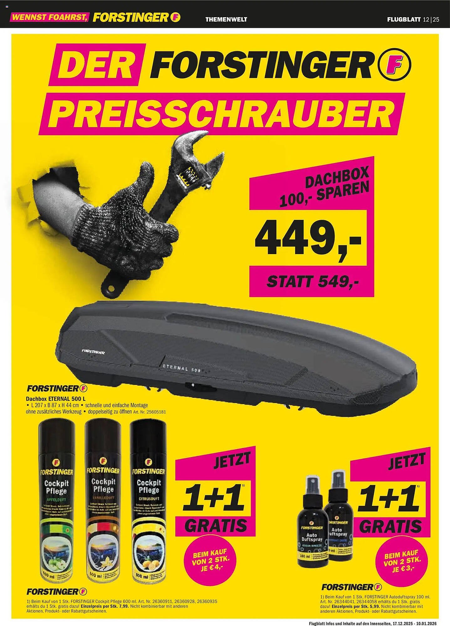 Forstinger Flugblatt