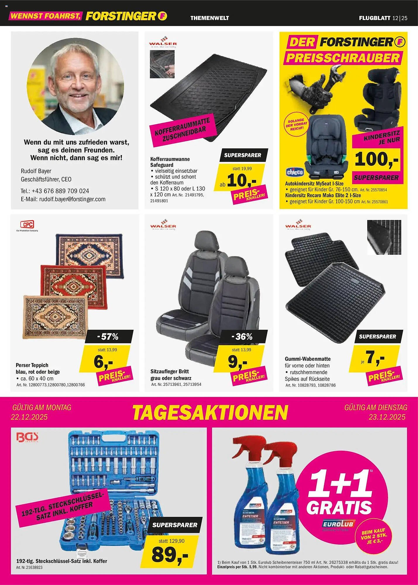 Forstinger Flugblatt