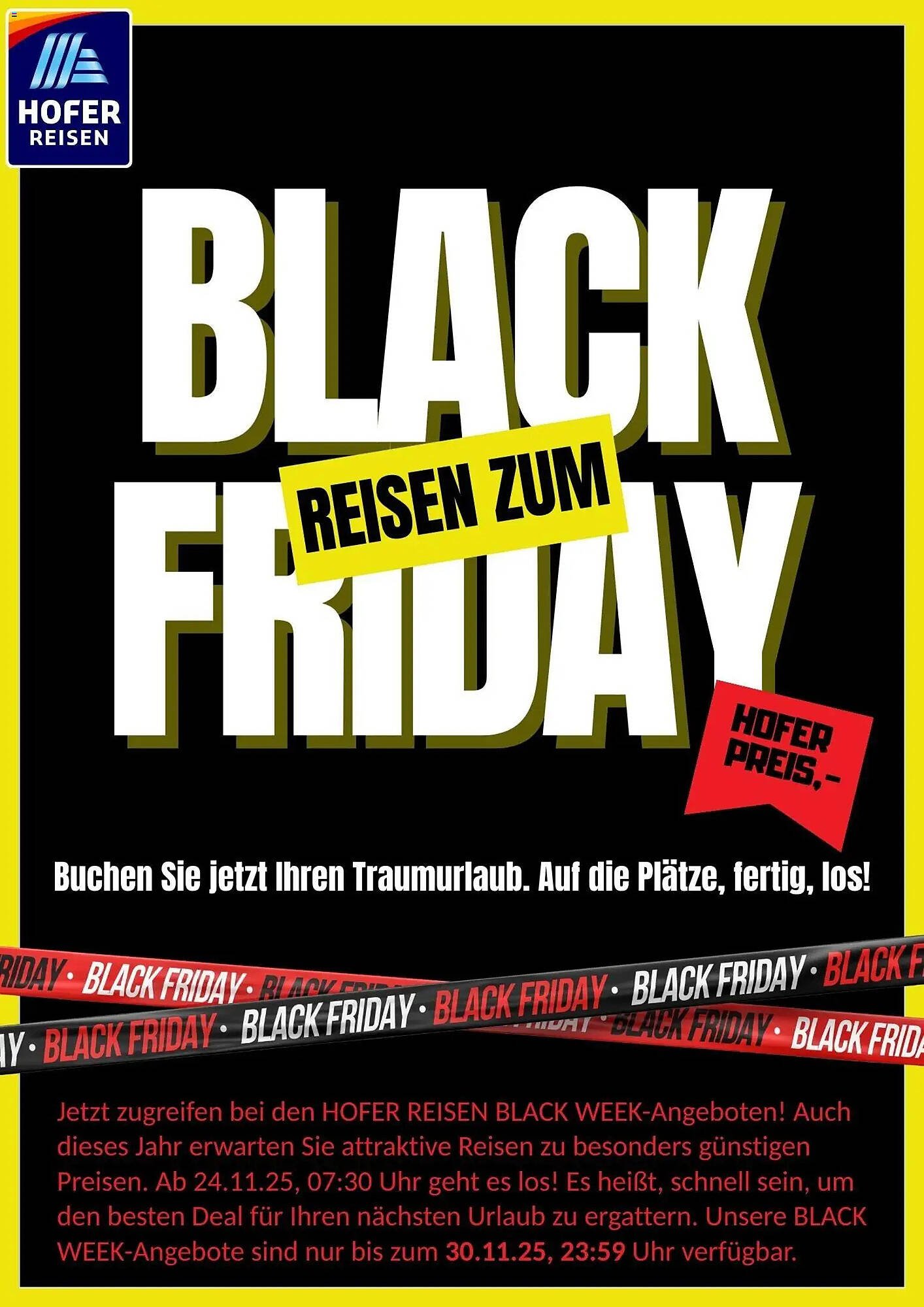 Hofer Reisen Flugblatt