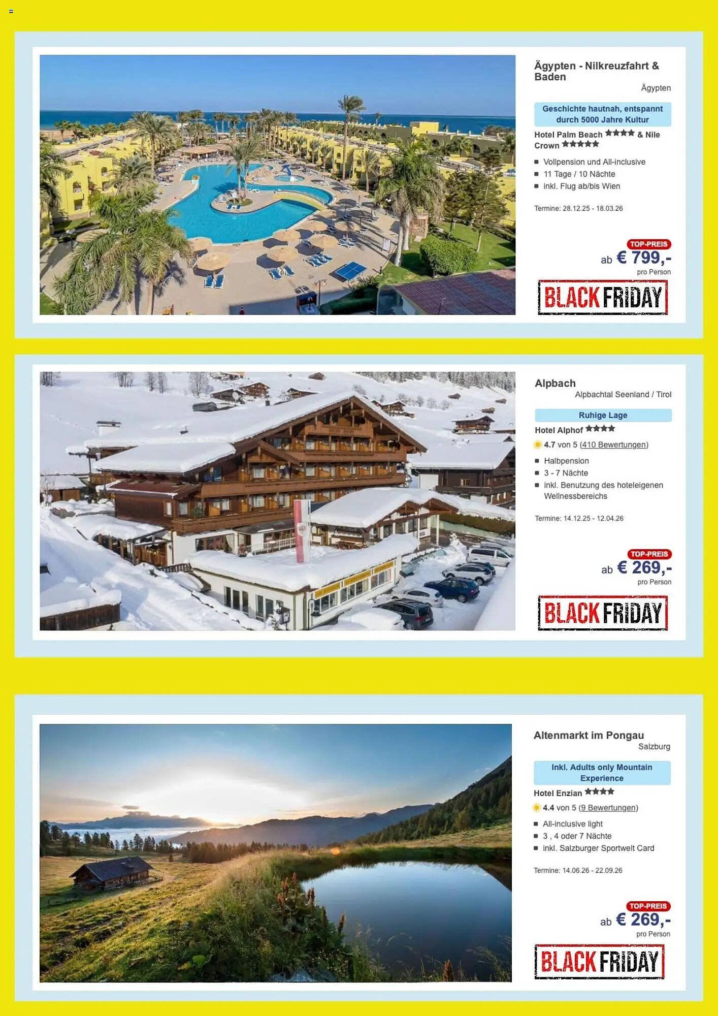 Hofer Reisen Flugblatt