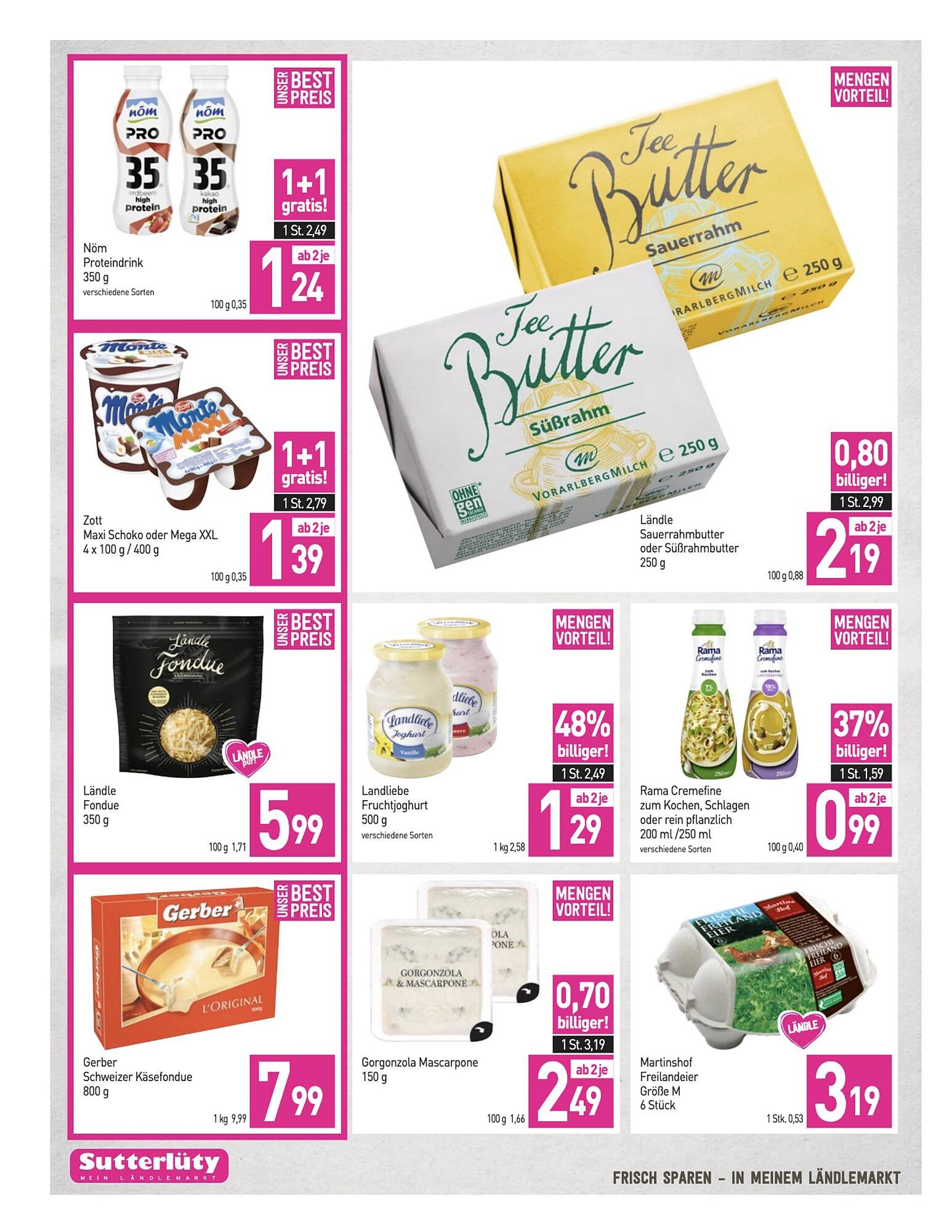 Sutterlüty Flugblatt