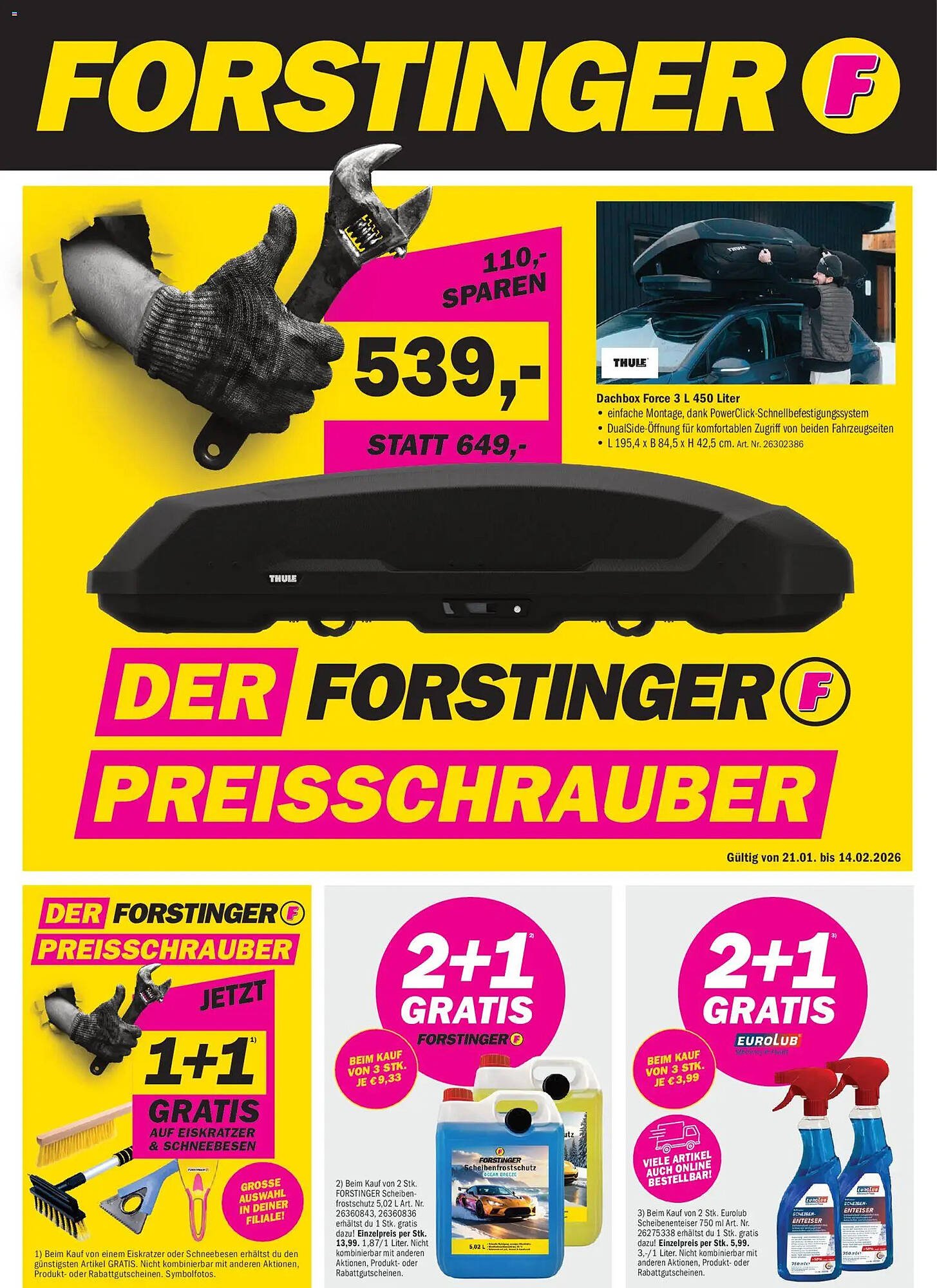 Forstinger Flugblatt