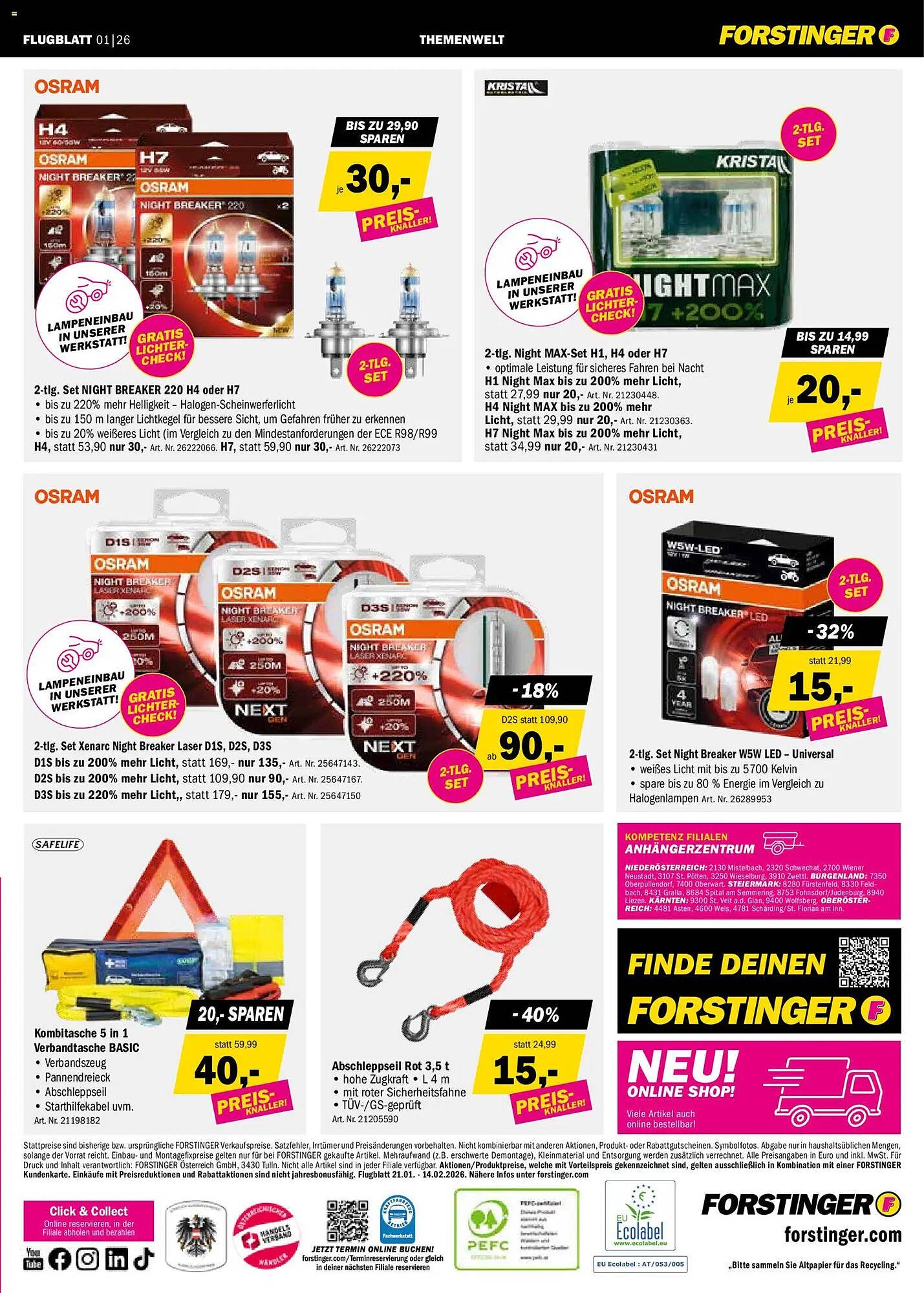 Forstinger Flugblatt