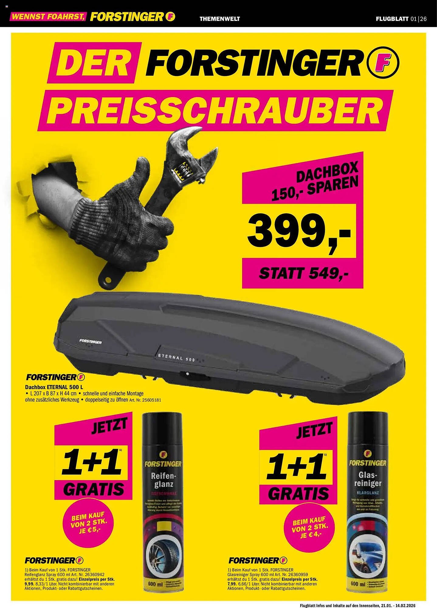 Forstinger Flugblatt