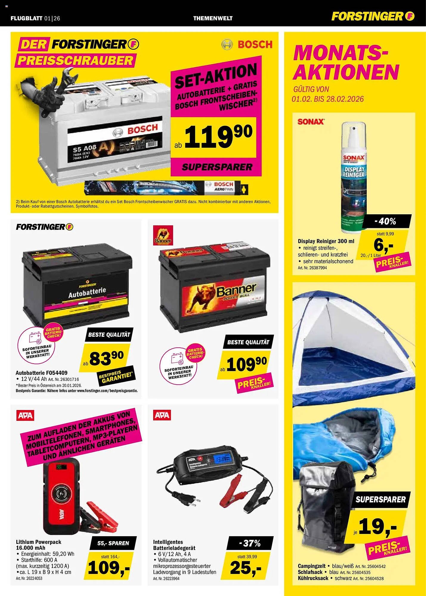 Forstinger Flugblatt