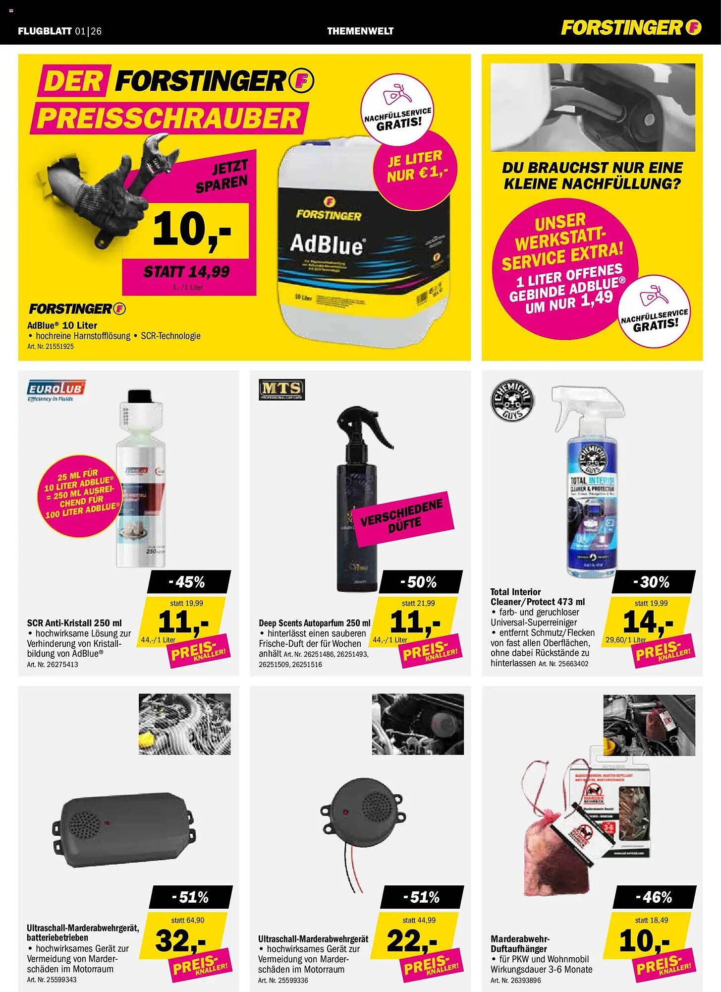 Forstinger Flugblatt