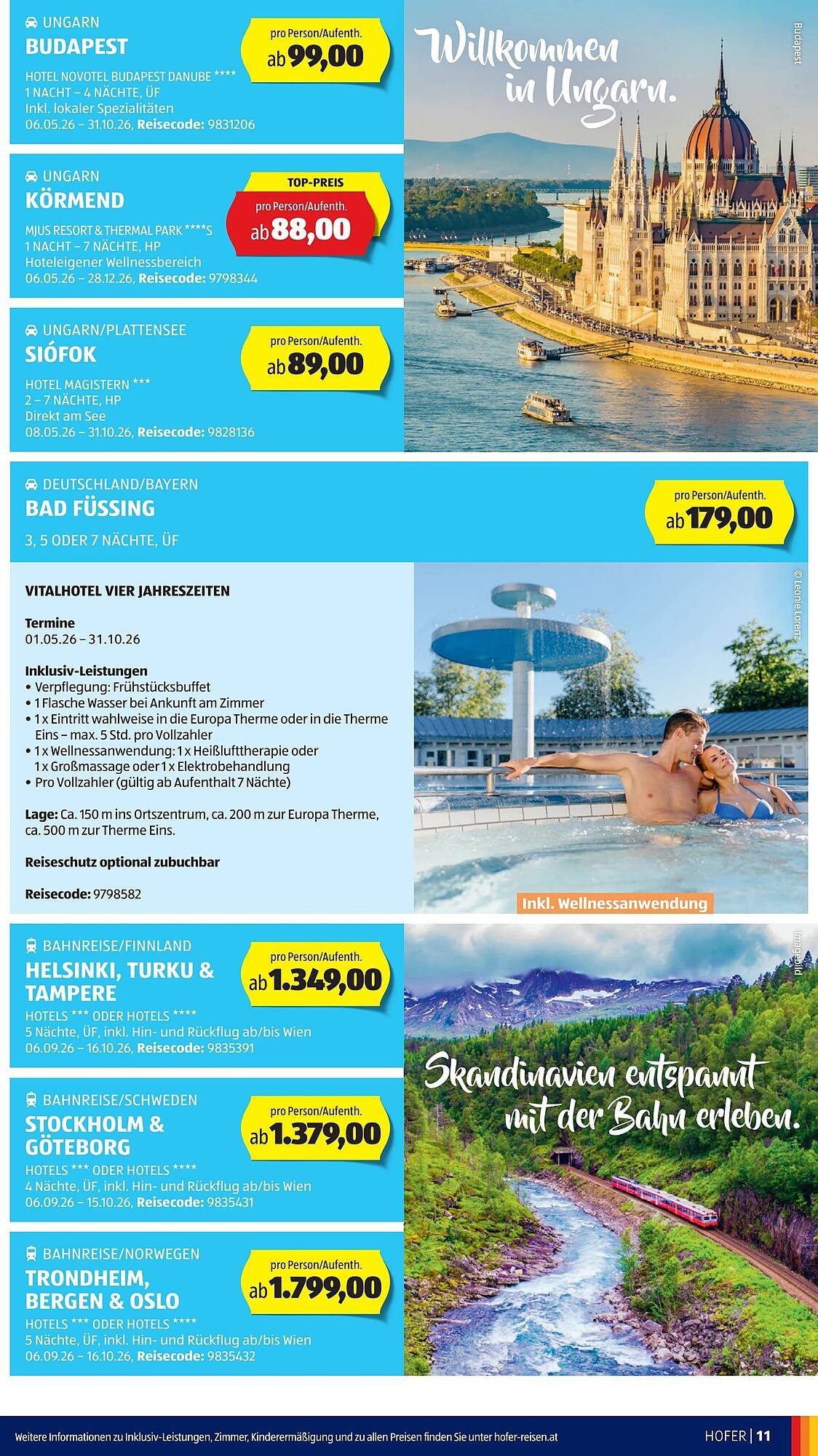 Hofer Reisen Flugblatt