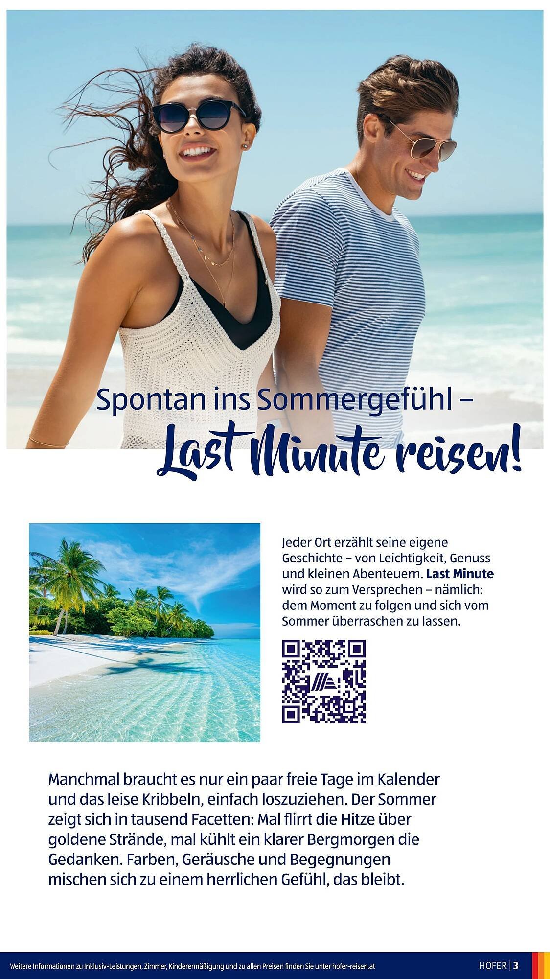 Hofer Reisen Flugblatt