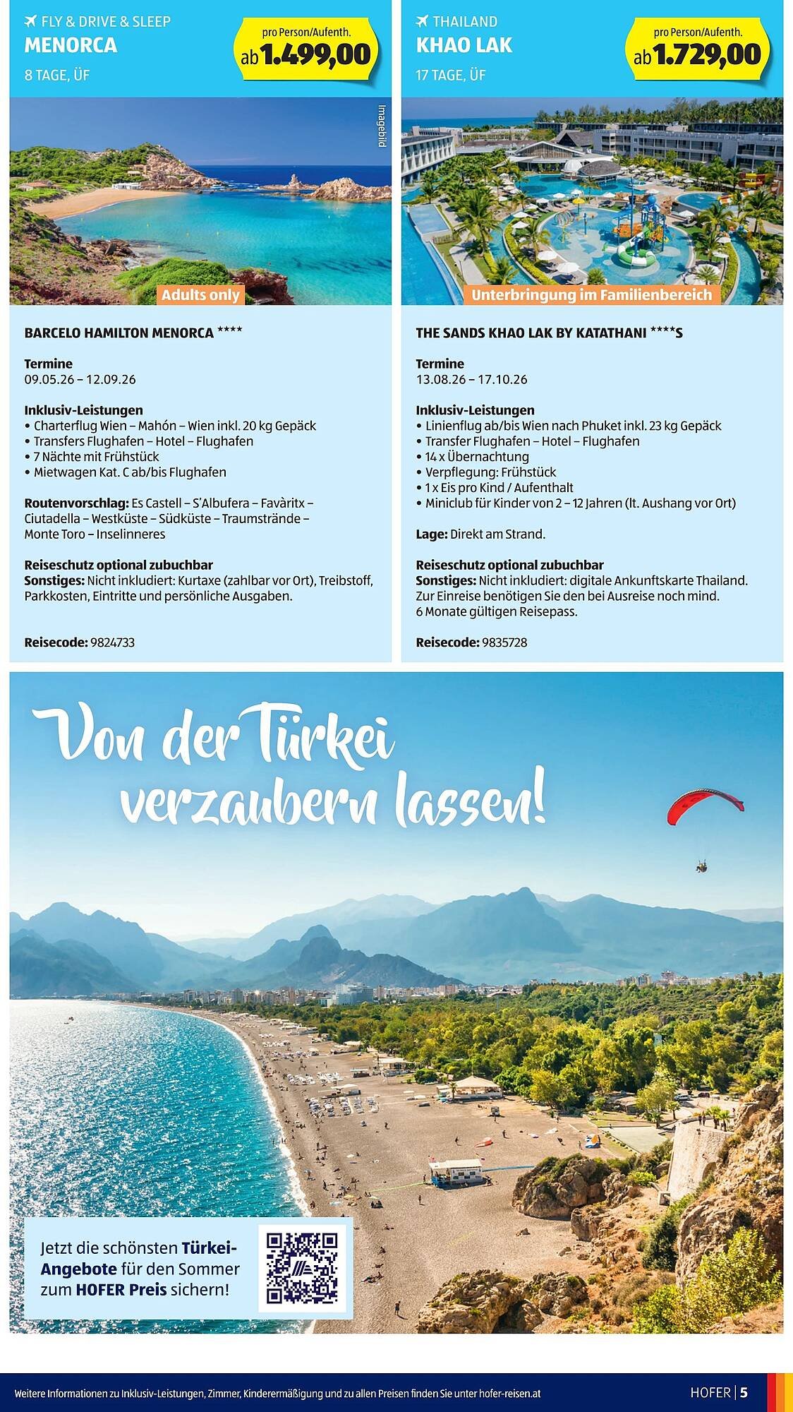 Hofer Reisen Flugblatt