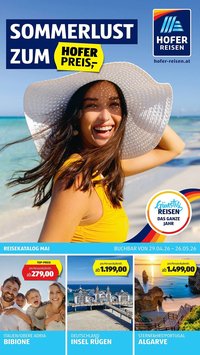 Hofer Reisen Flugblatt