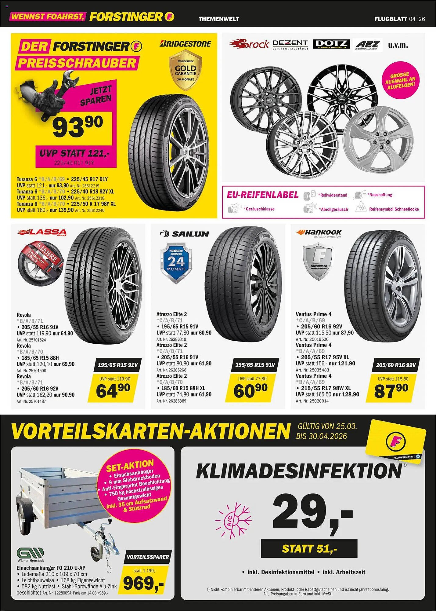 Forstinger Flugblatt