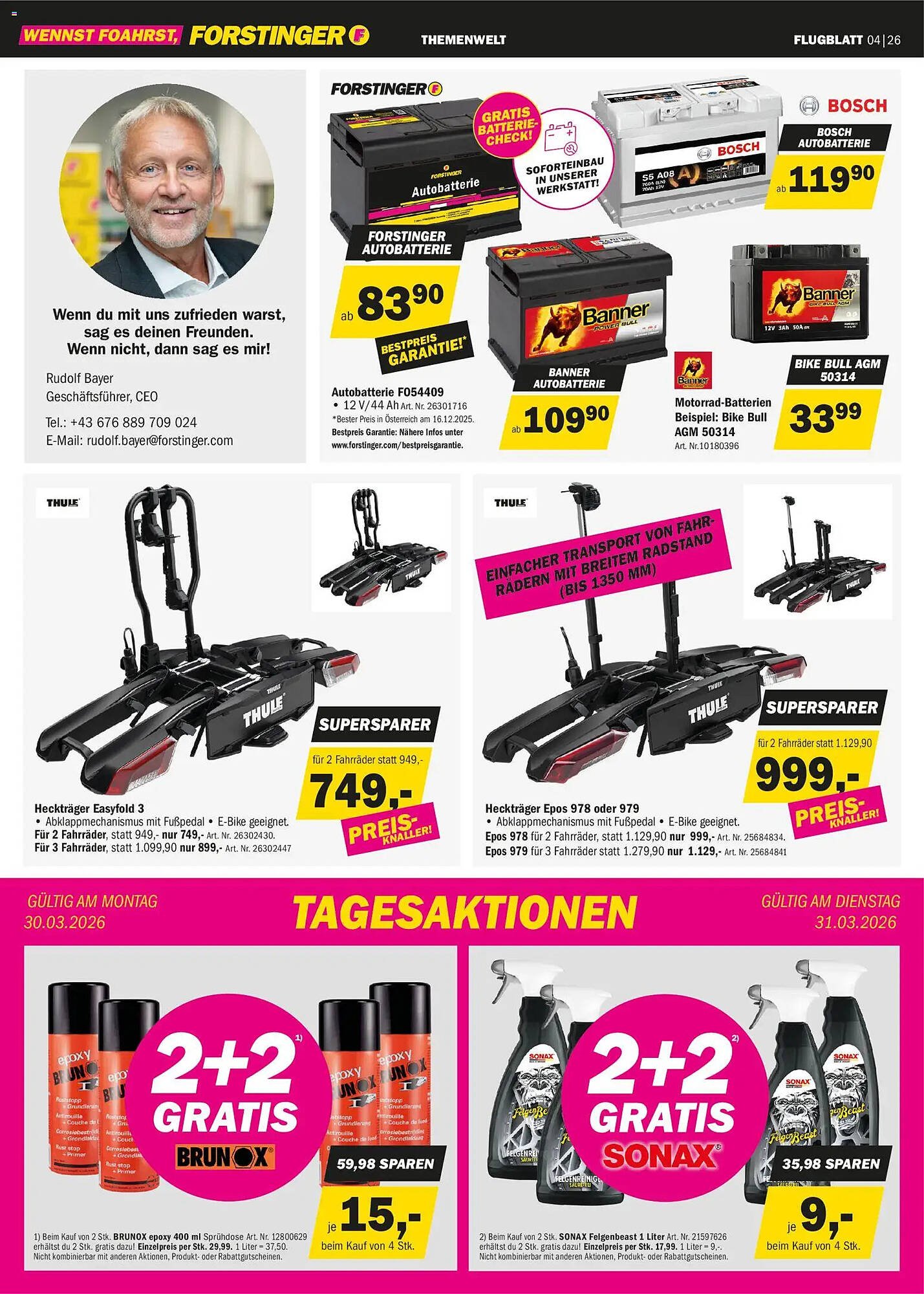 Forstinger Flugblatt