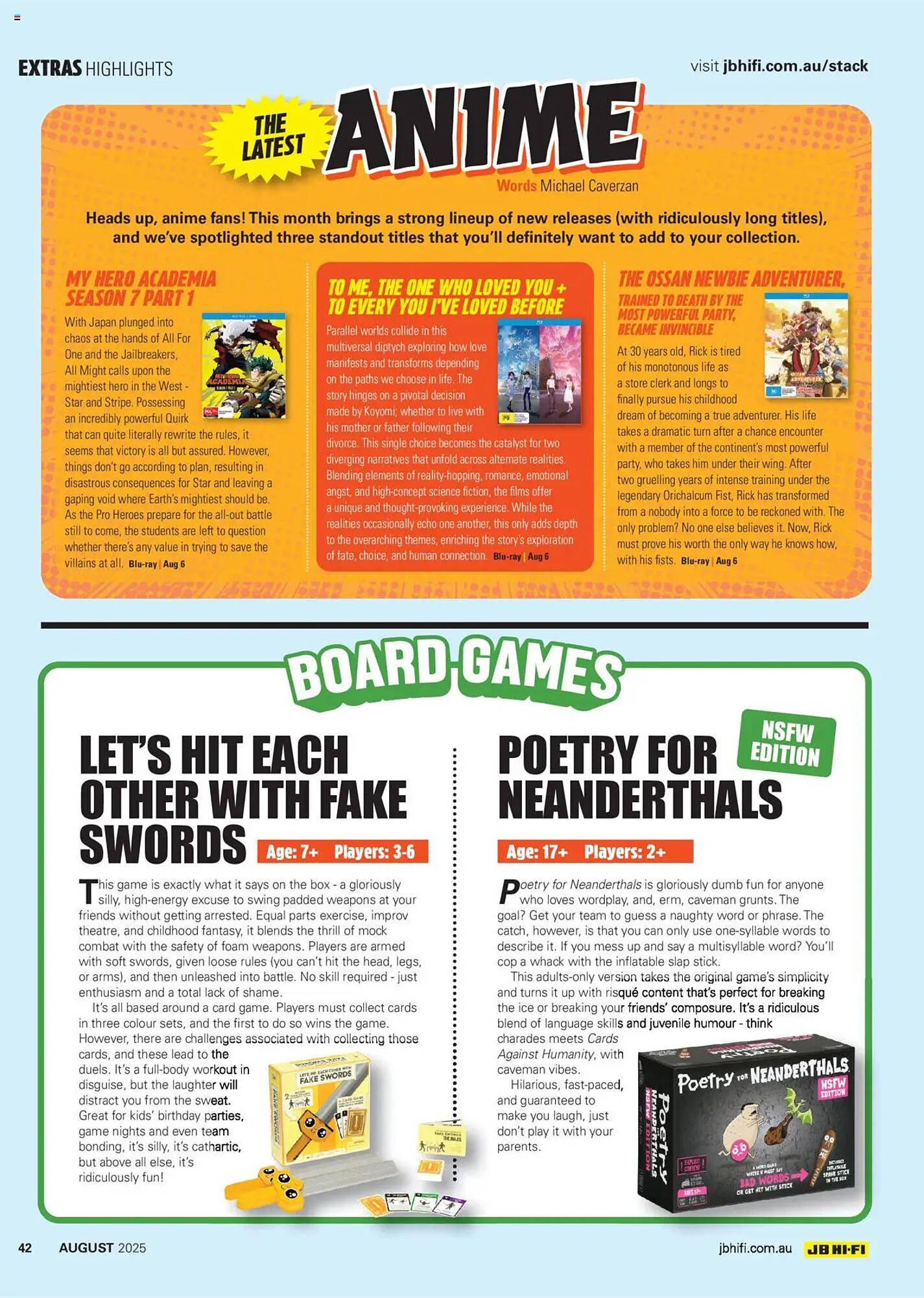 JB Hi-Fi catalogue (2025-08-01 - 2025-08-31)