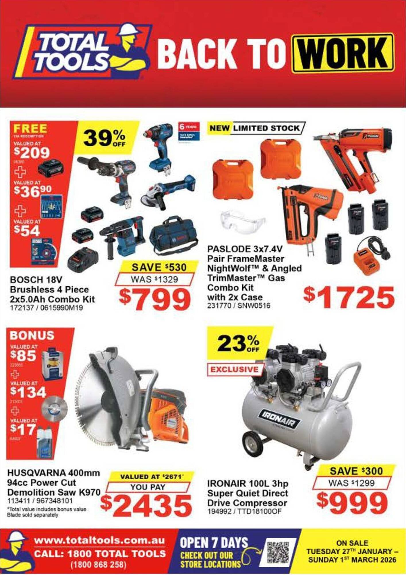 Total Tools catalogue (2026-01-27 - 2026-03-01) | 24