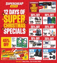 SuperCheap Auto catalogue (2025-12-03 - 2025-12-14)