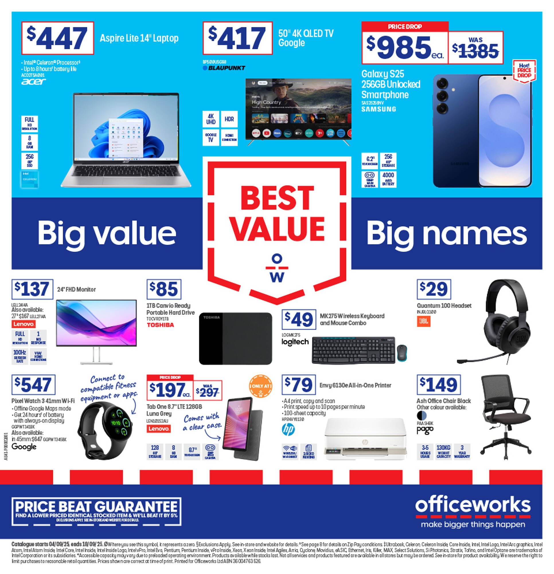 Officeworks catalogue (2025-09-04 - 2025-09-18) | 1