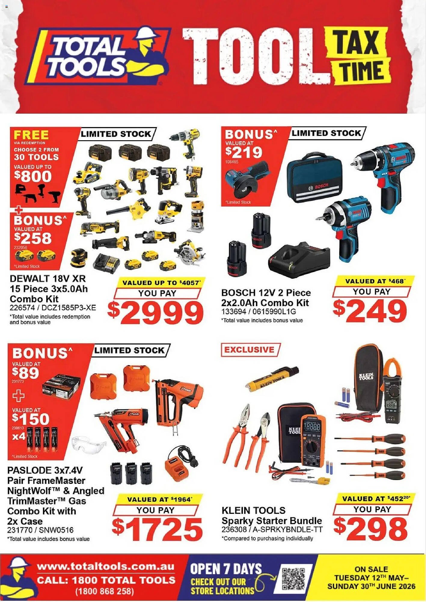 Total Tools catalogue (2026-05-12 - 2026-06-30) | 19