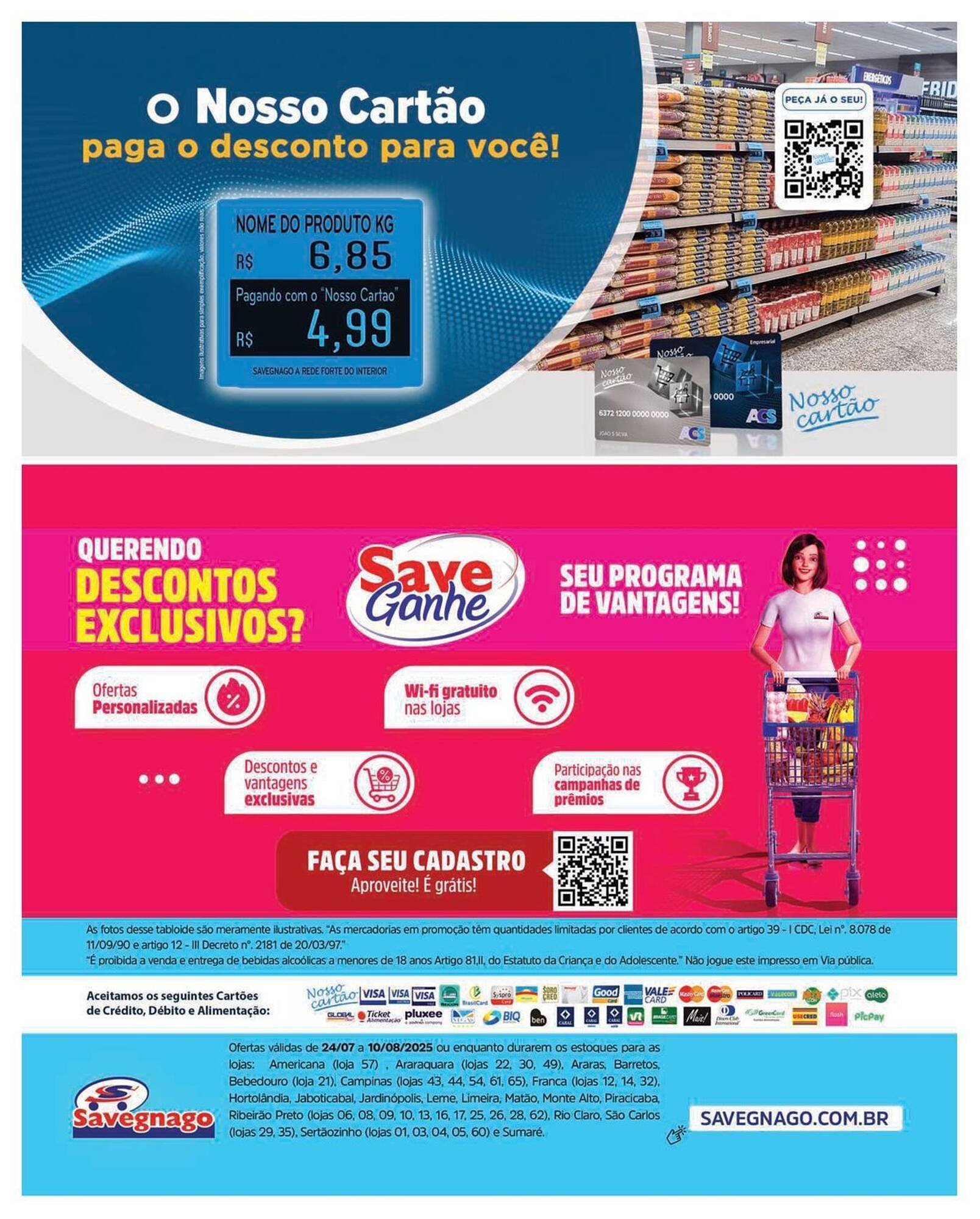Catálogo Supermercados Savegnago (2025-07-24 - 2025-08-10)