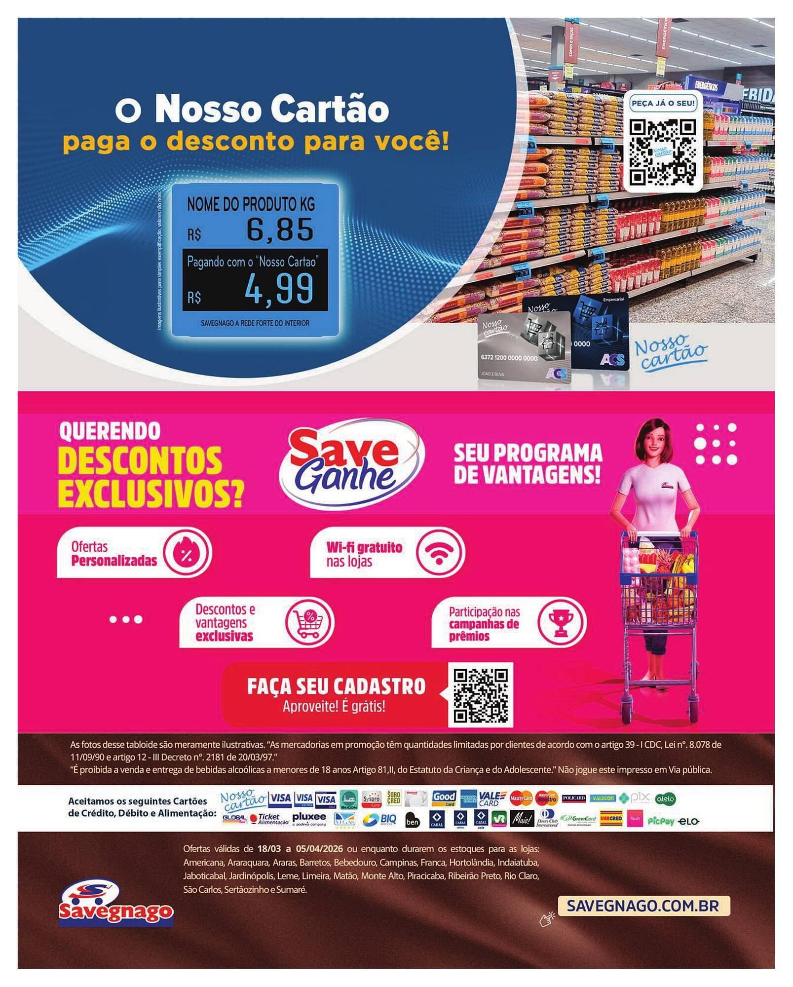 Catálogo Supermercados Savegnago (2026-03-18 - 2026-04-05)
