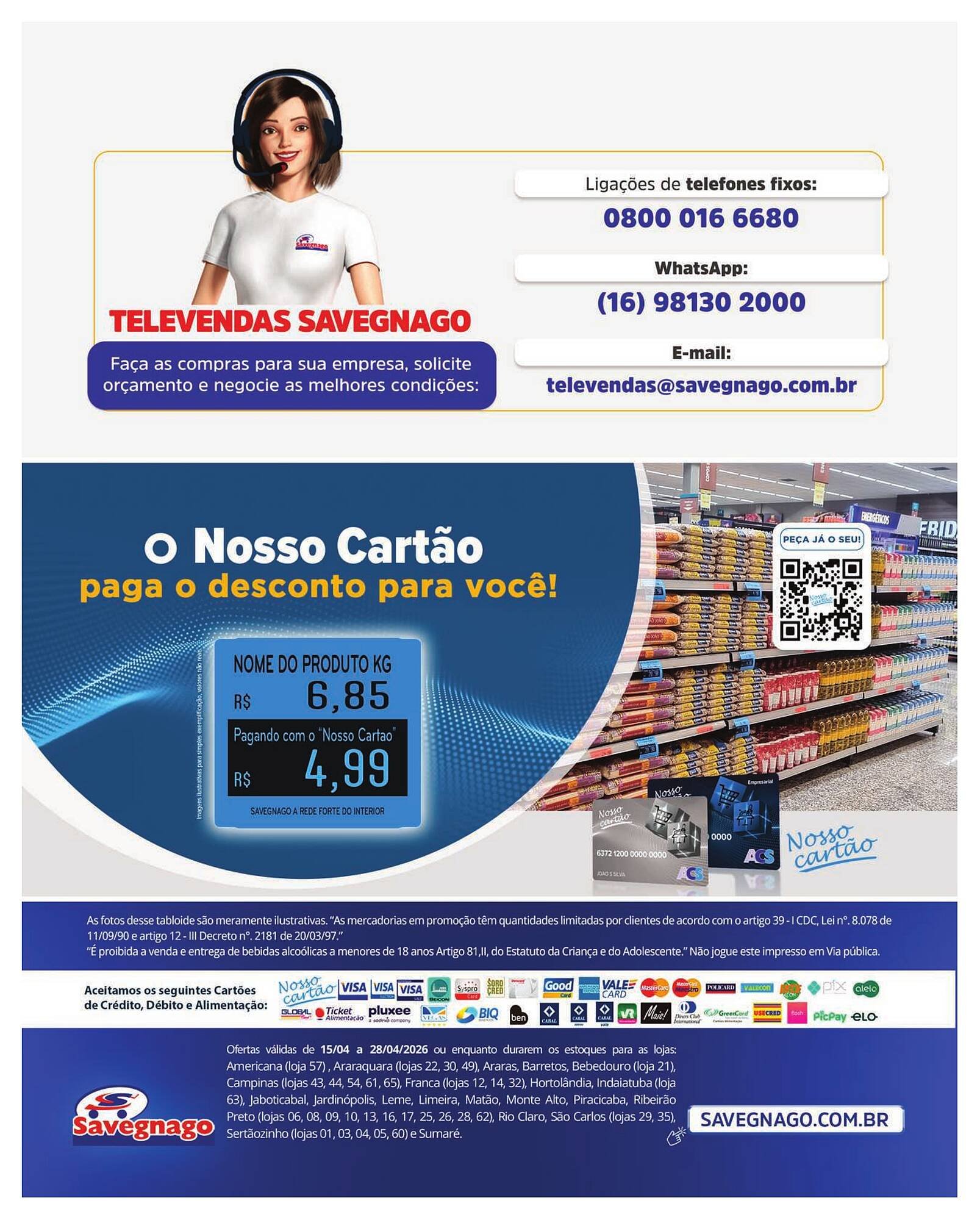 Catálogo Supermercados Savegnago (2026-04-17 - 2026-04-28)
