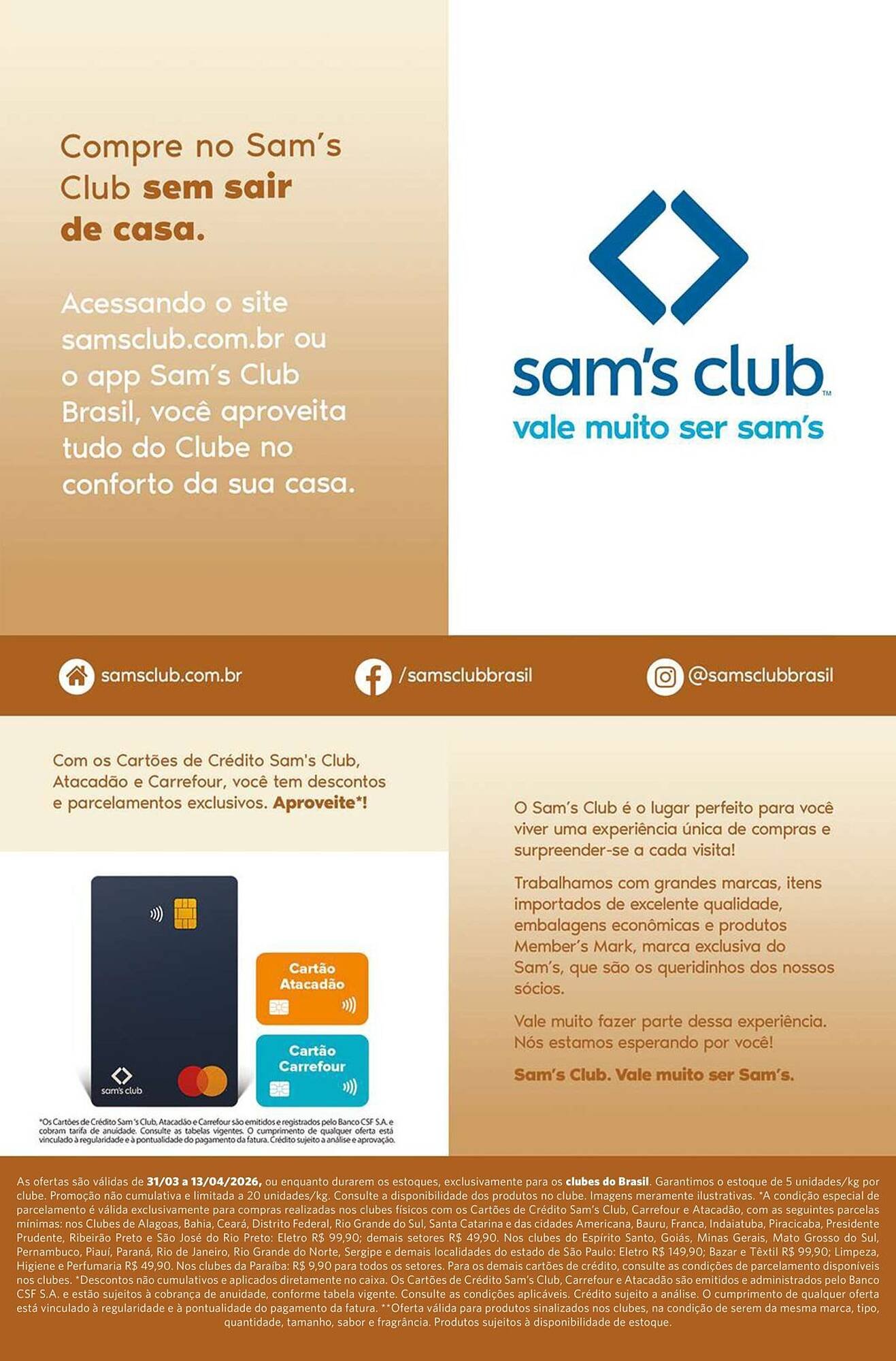 Folheto Sam's Club (2026-03-31 - 2026-04-13)