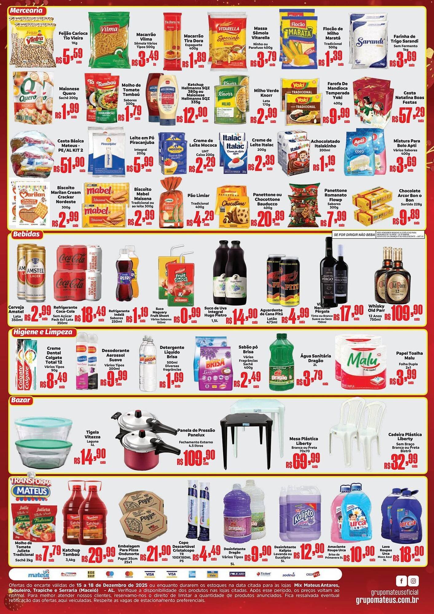 Catálogo Supermercados Mateus (2025-12-15 - 2025-12-18)