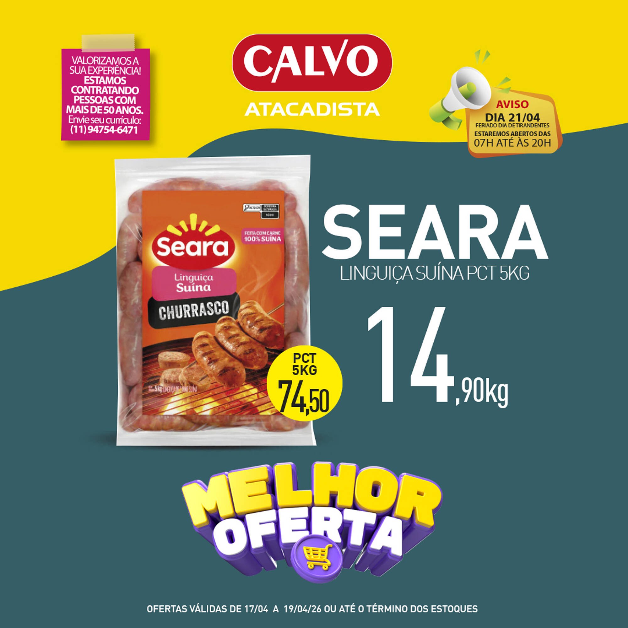 Folheto Calvo Atacadista (2026-04-17 - 2026-04-19)